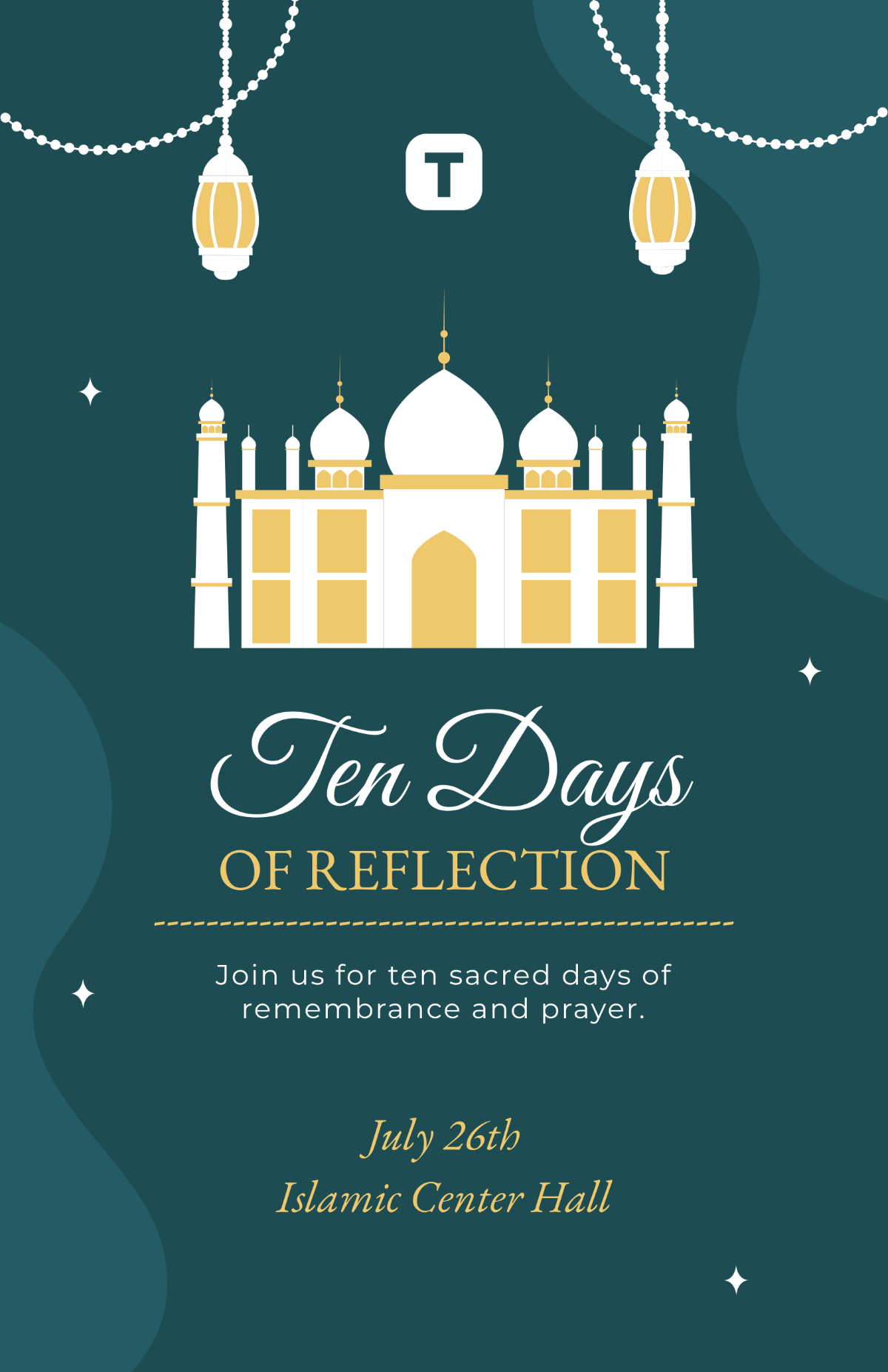 Free Simple Ashra Muharram Poster Template