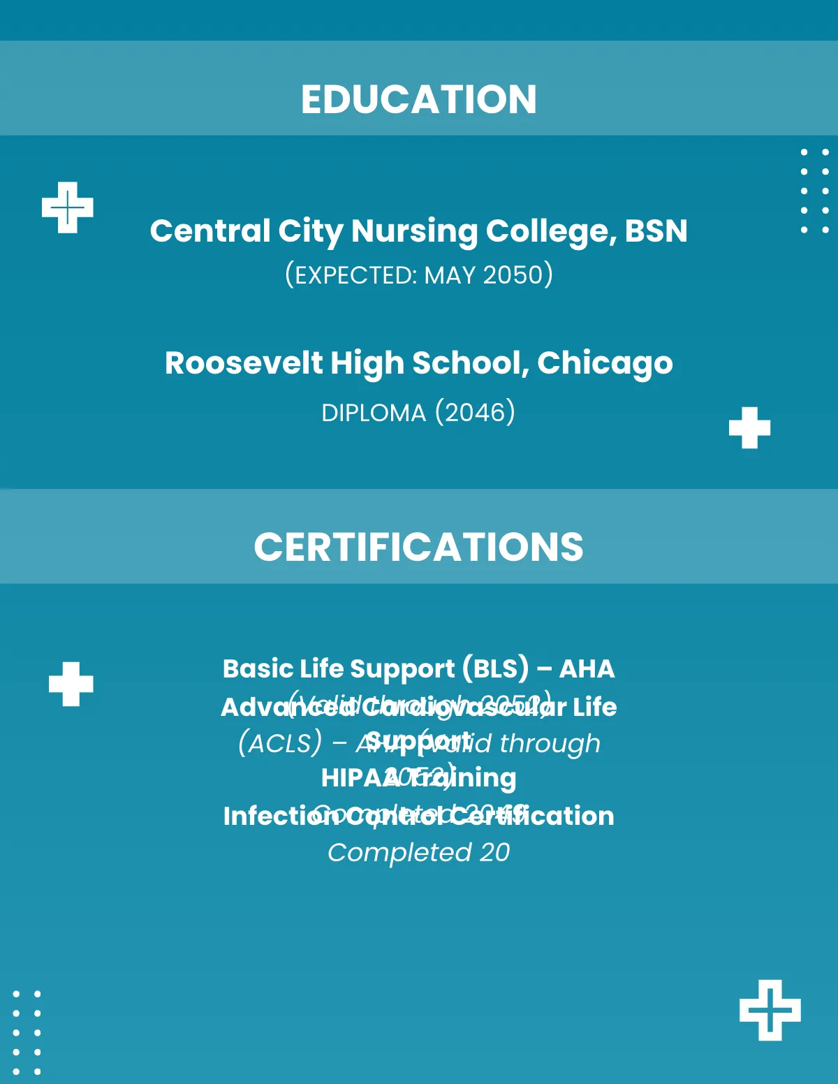 Free Student Nurse Portfolio Template to Edit Online