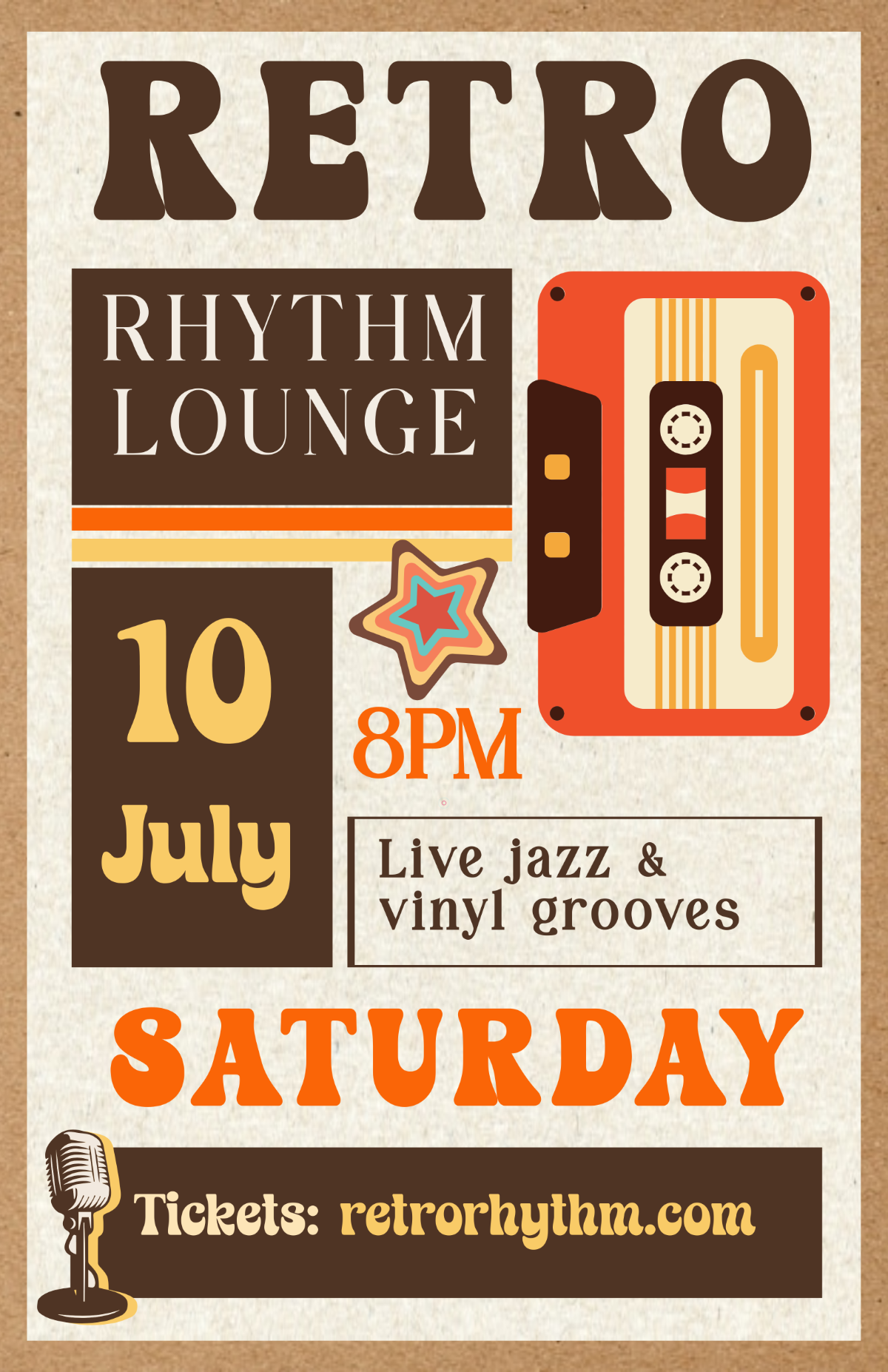 Free Vintage Club Poster Template