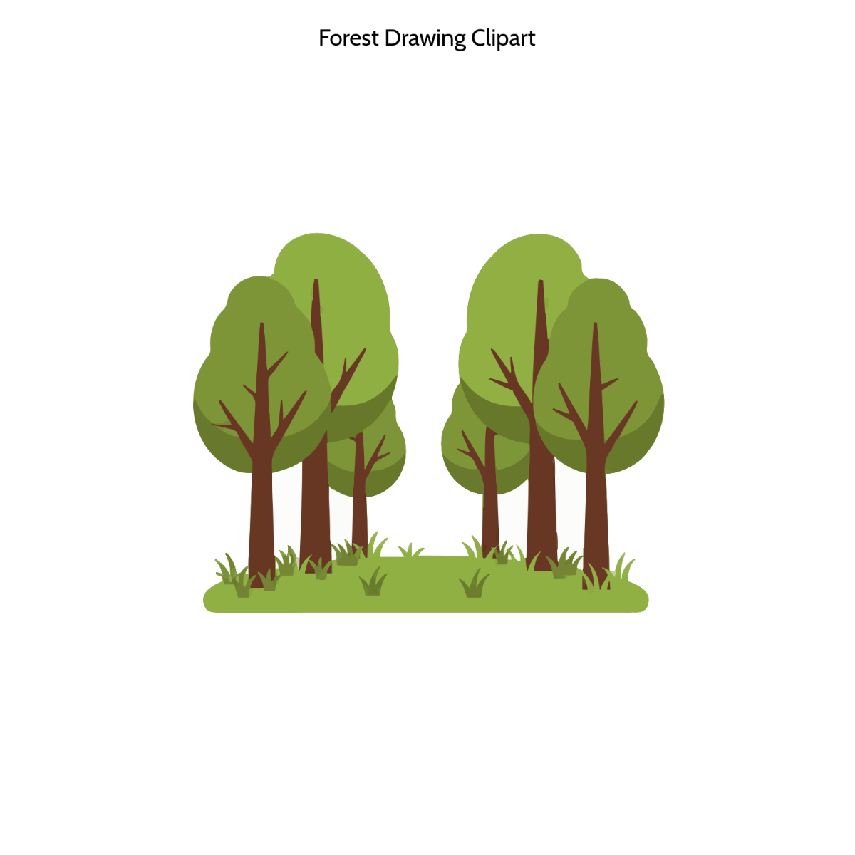 Free Forest Drawing Clipart Template