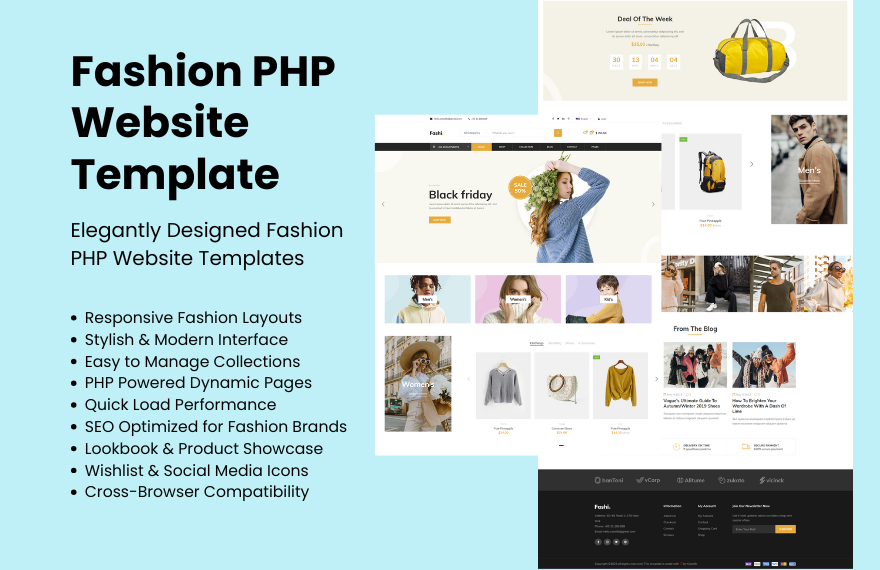 Free Fashion PHP Website Template