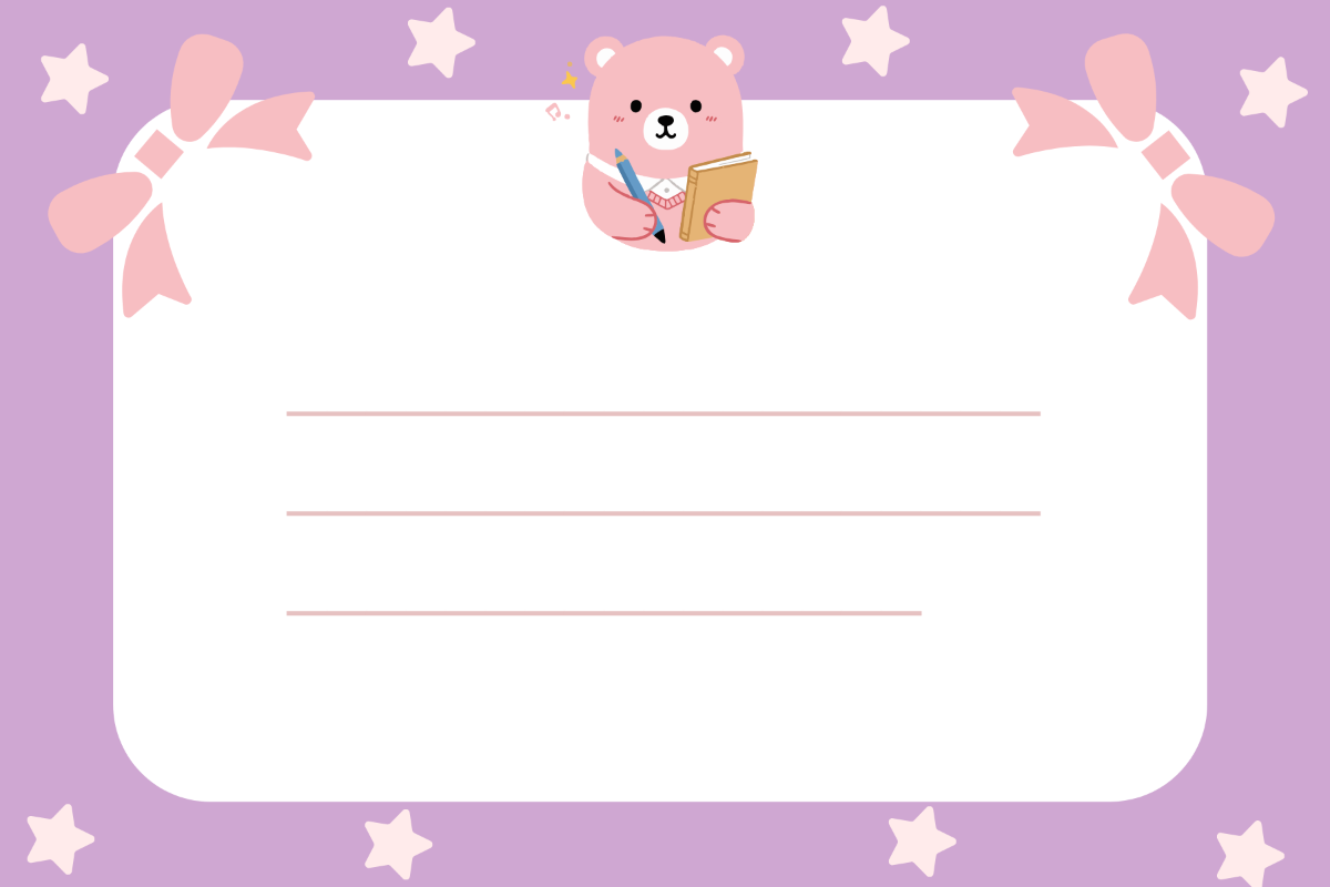 Free Blank School Label for Girl Template