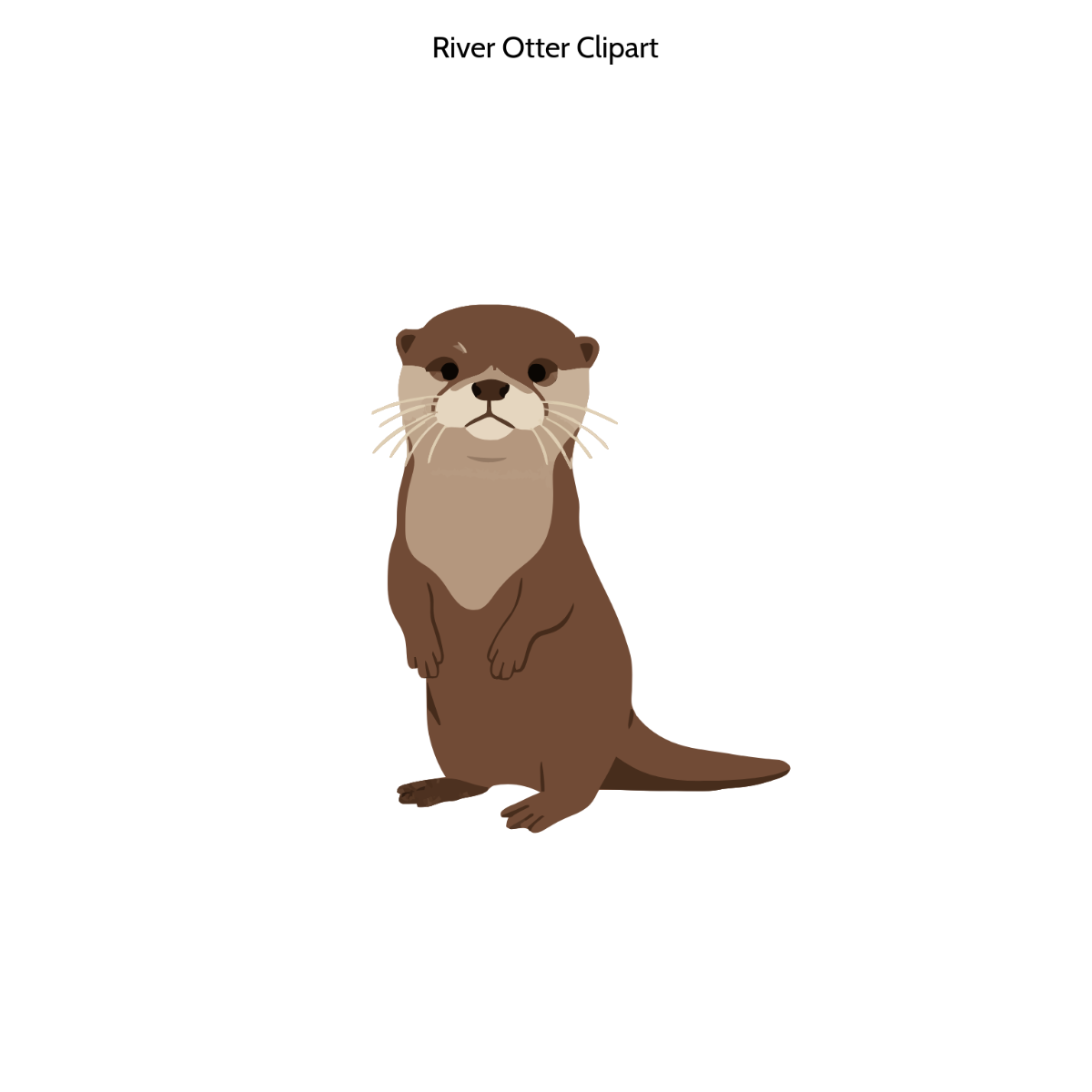 Free River Otter Clipart Template