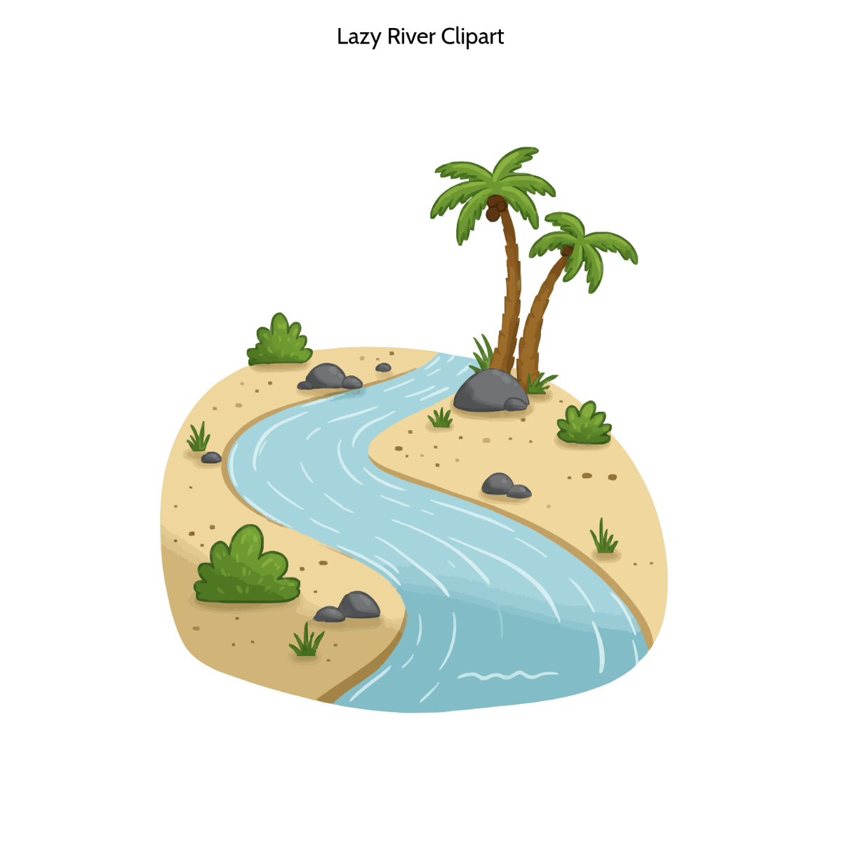 Free Lazy River Clipart Template