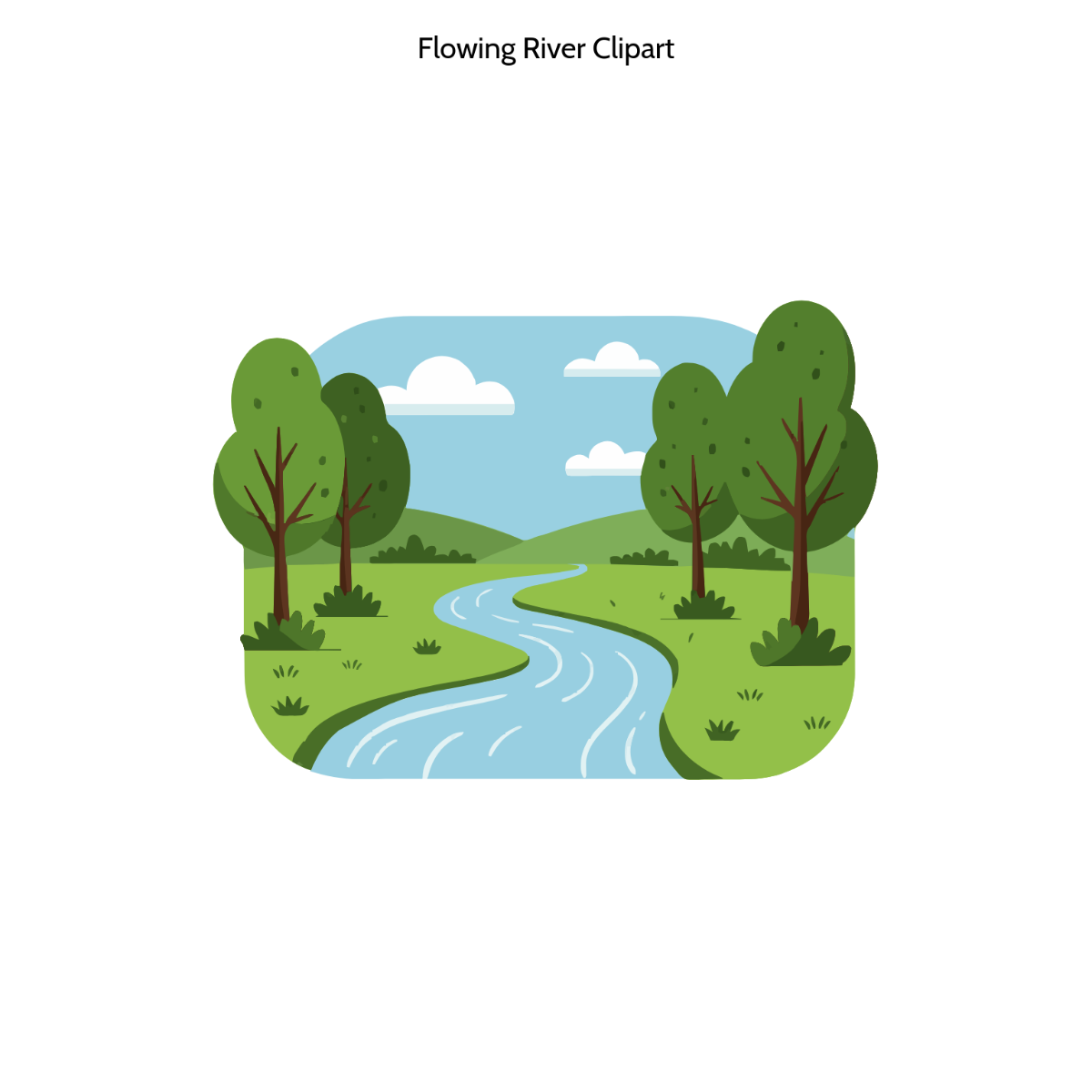 Free Flowing River Clipart Template to Edit Online