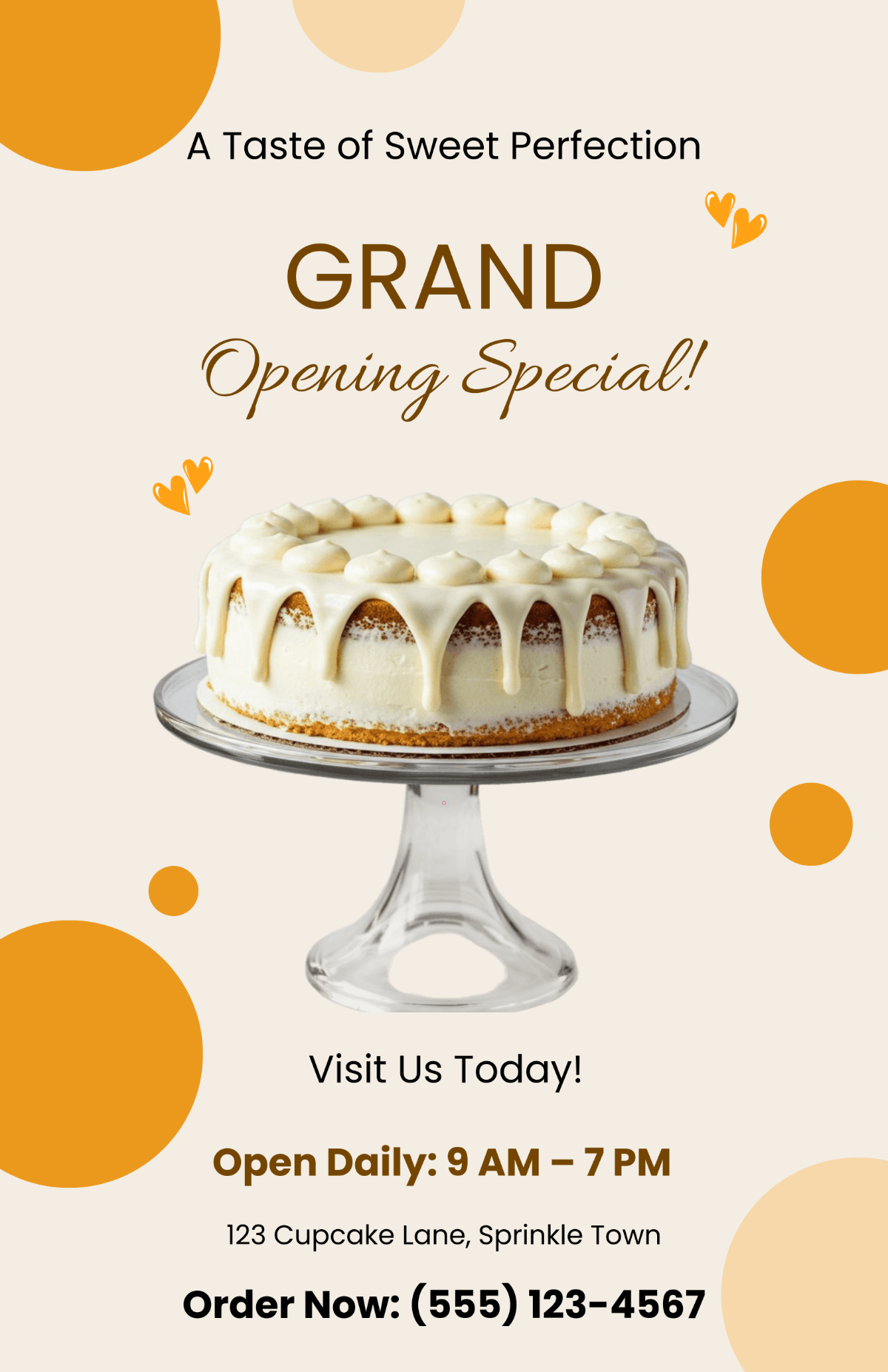 Free Sweet Cake Poster Template