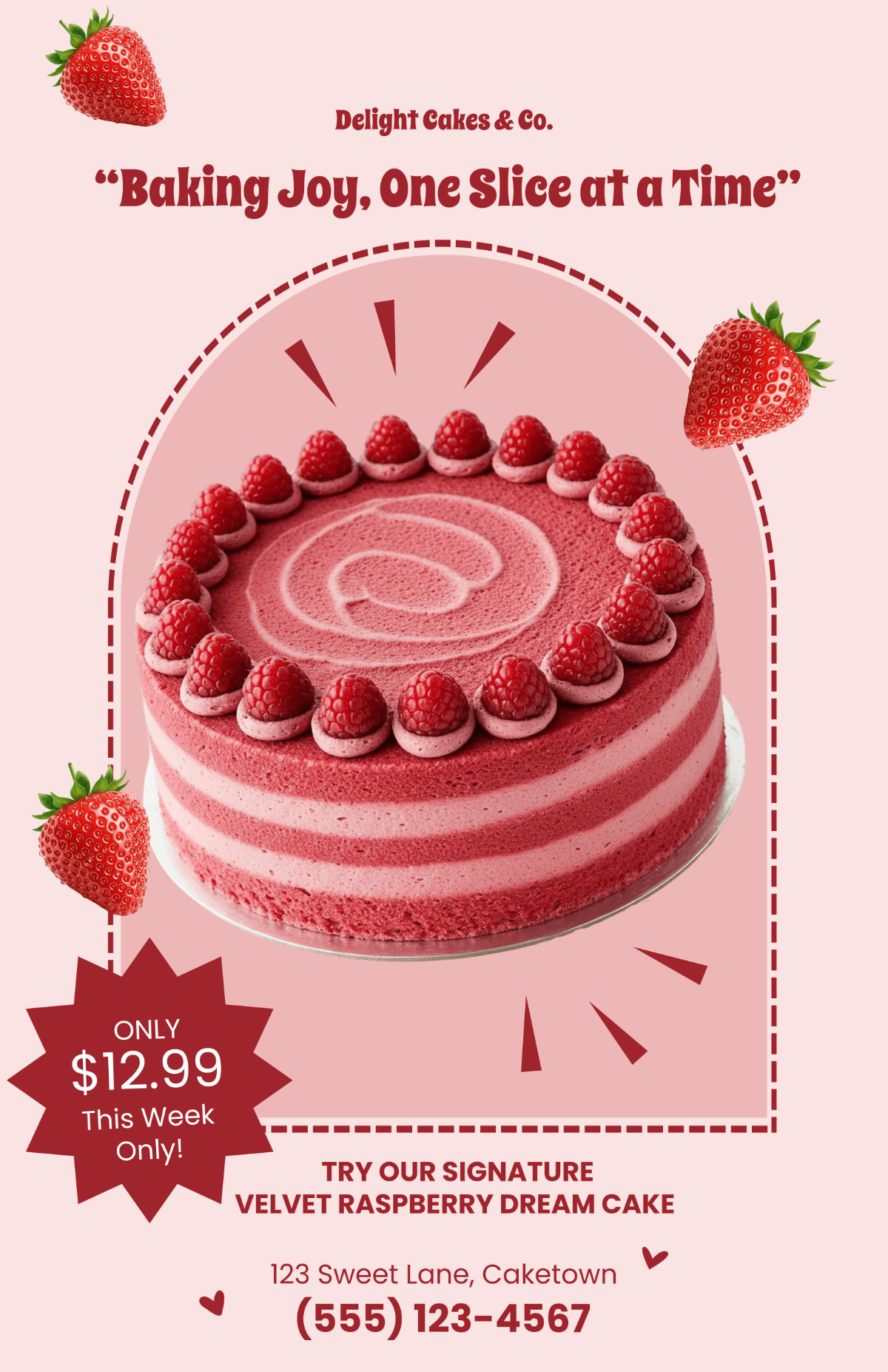 Free Cake Poster Template
