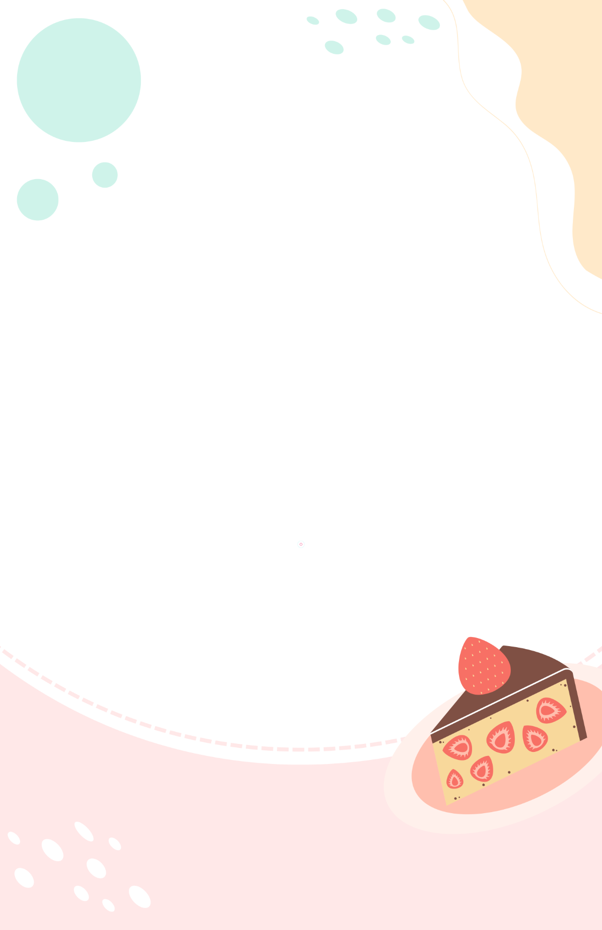 Free Pastel Background Cake Poster Template