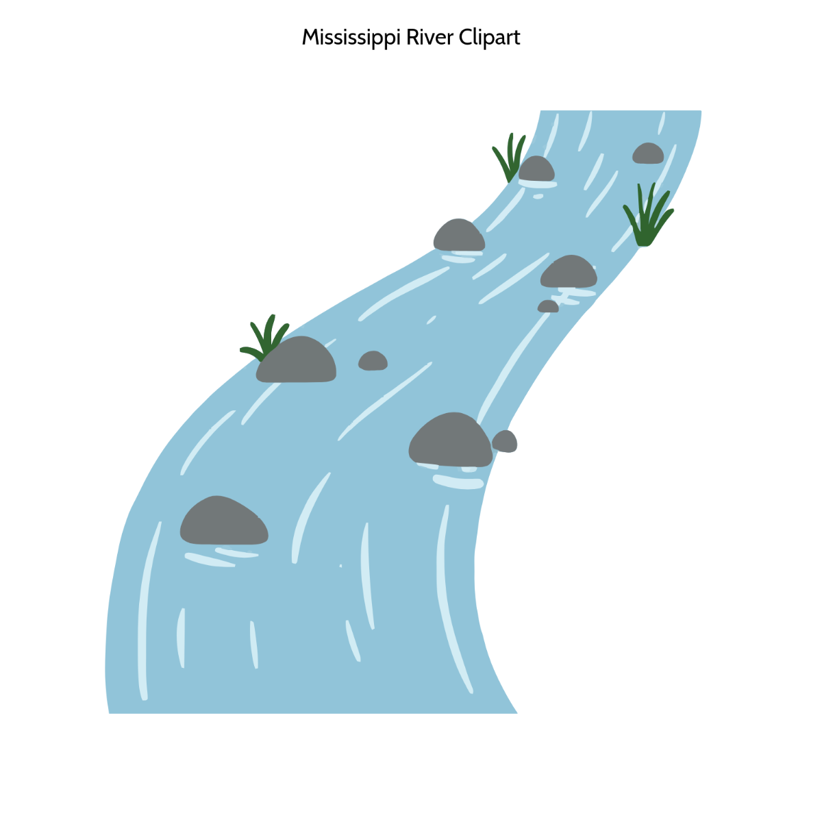 Free River Stream Clipart Template