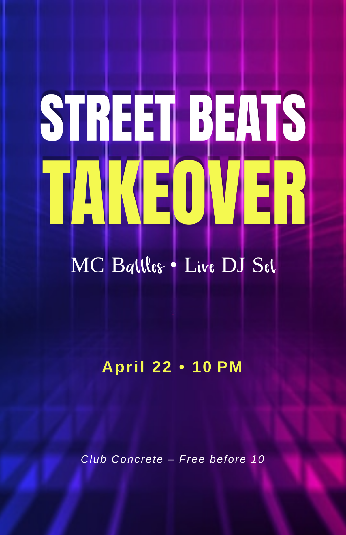 Free Hip Hop Club Poster Template