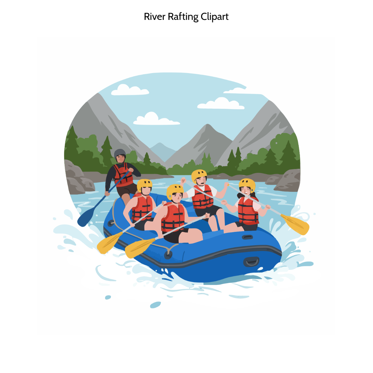 Free River Rafting Clipart to Edit Online