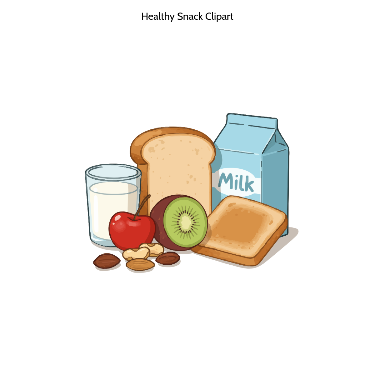 Free Healthy Snack Clipart Template