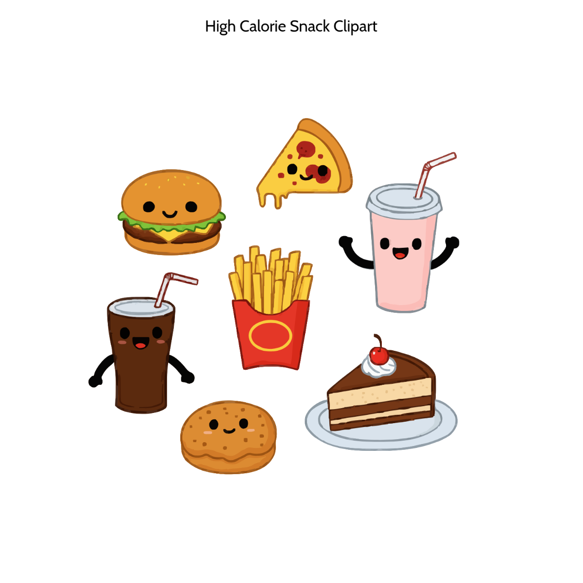 Free High Calorie Snack Clipart Template