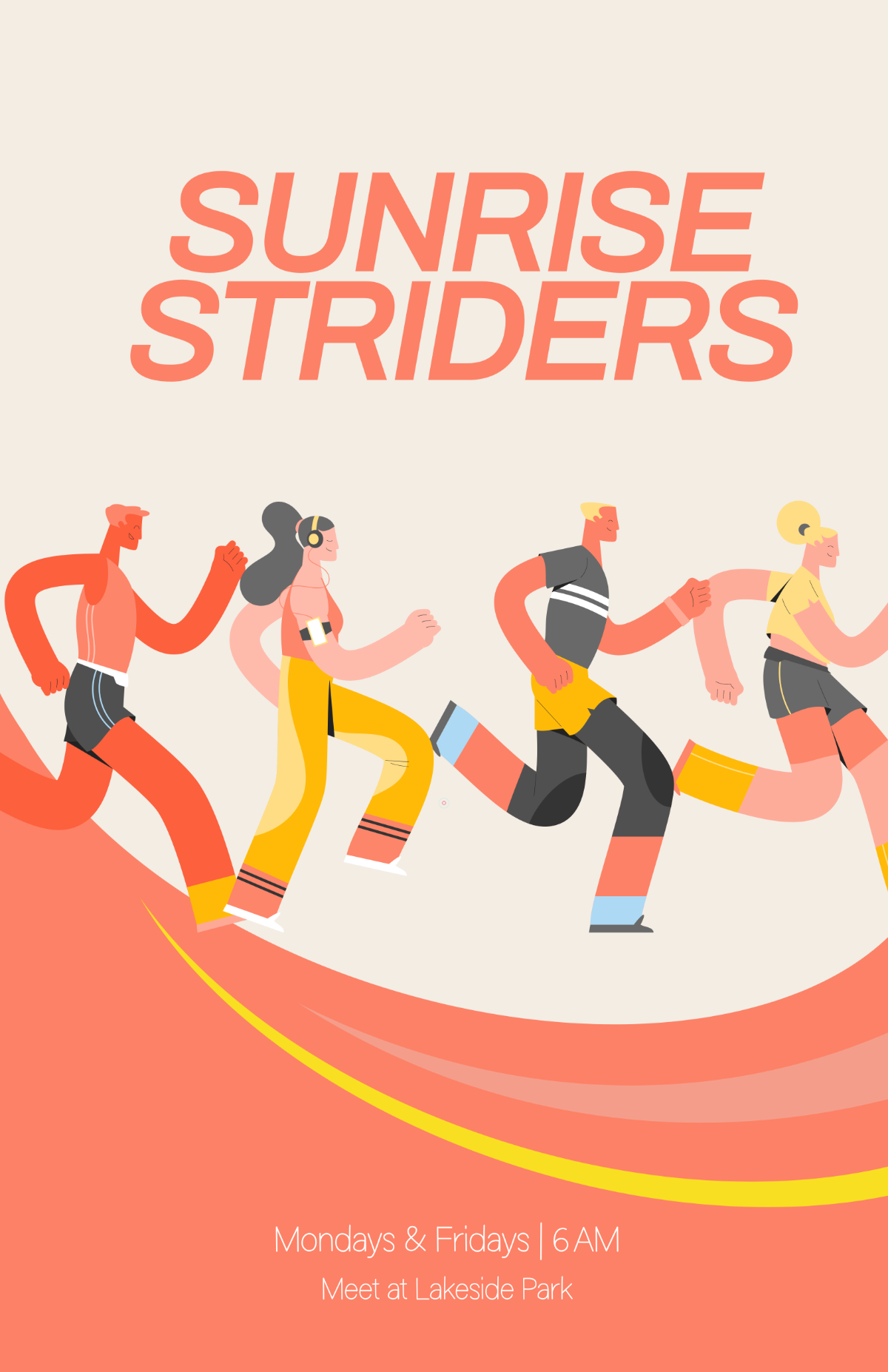 Free Running Club Poster Template