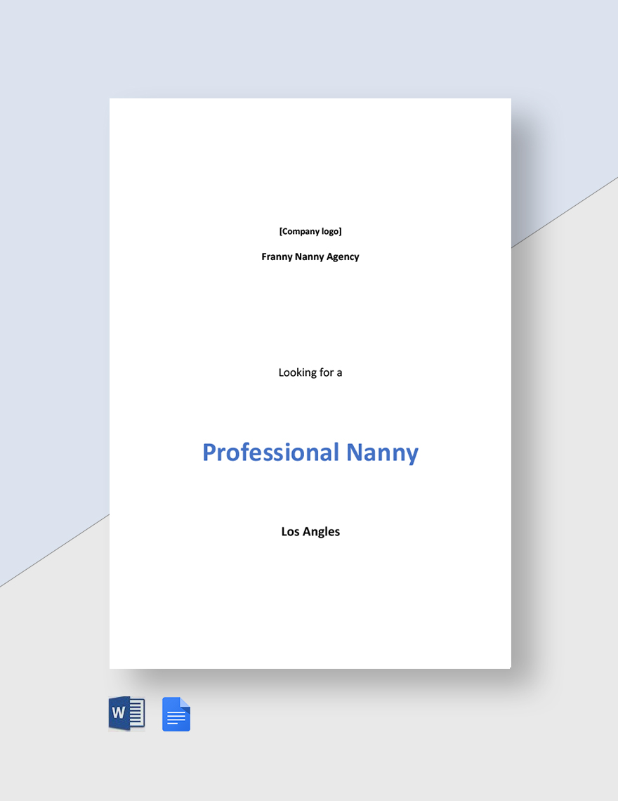 Nanny Templates Templates, Designs, Docs, Free Downloads