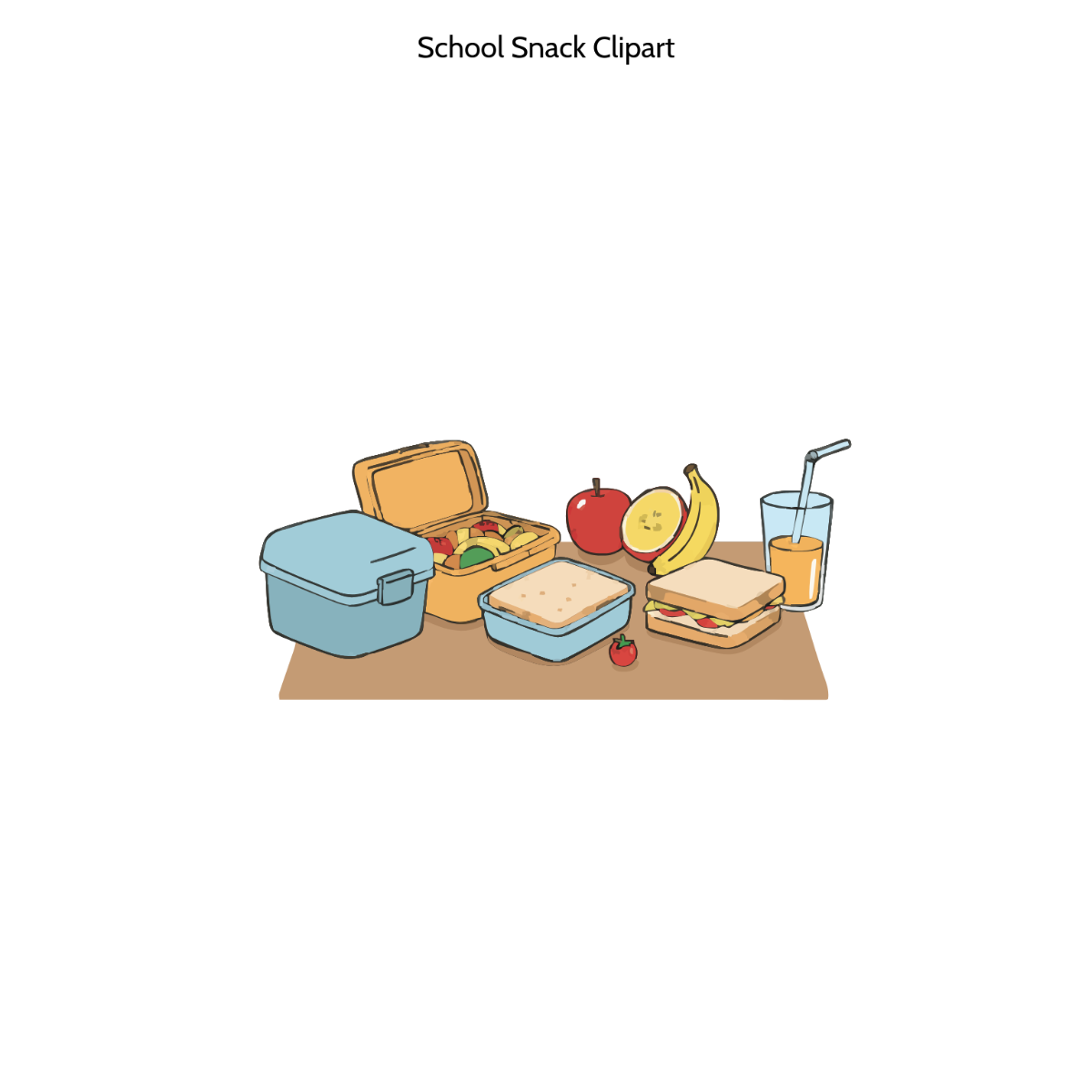 Free School Snack Clipart Template