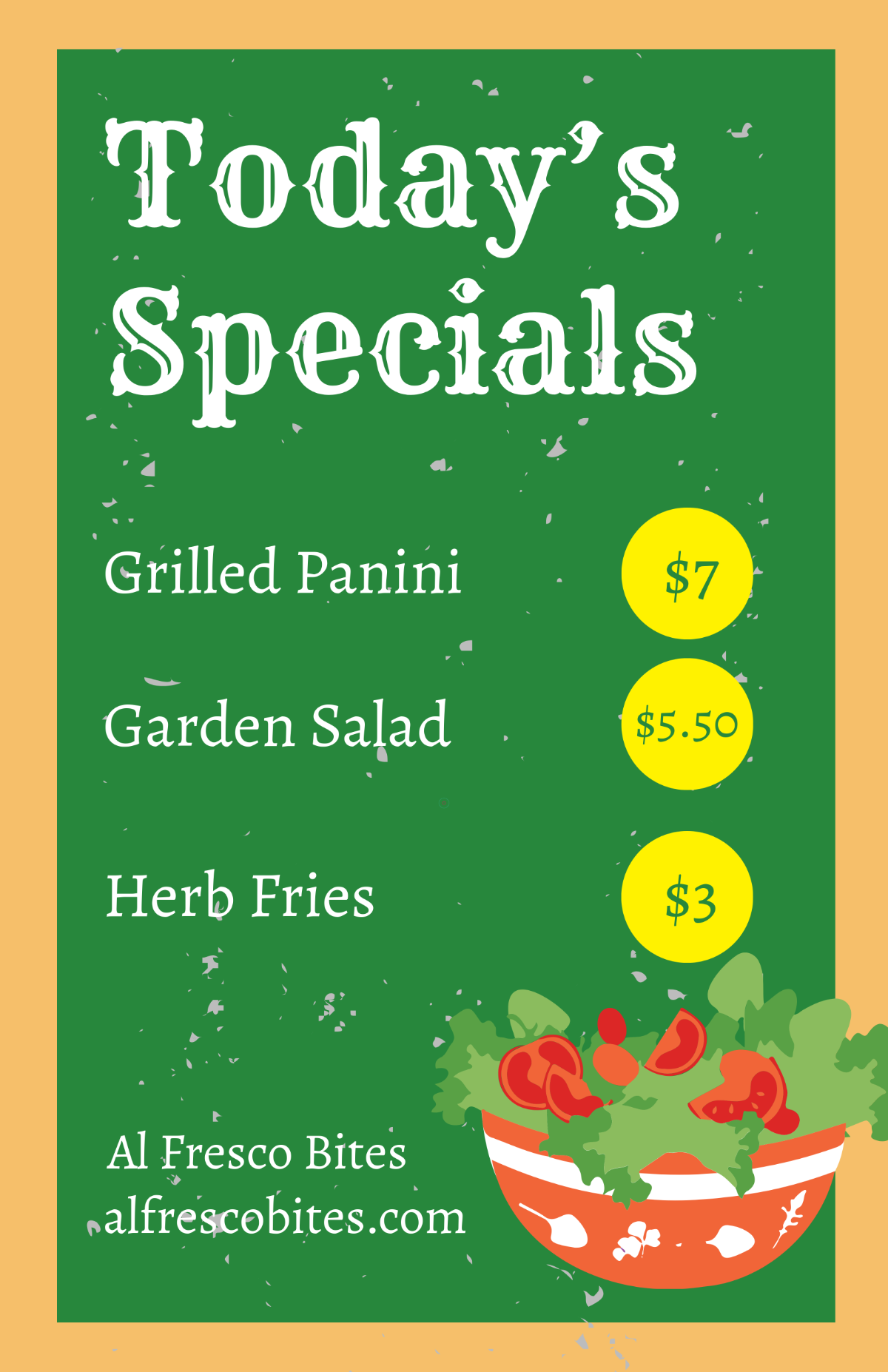 Free Outdoor Chalkboard Poster Template