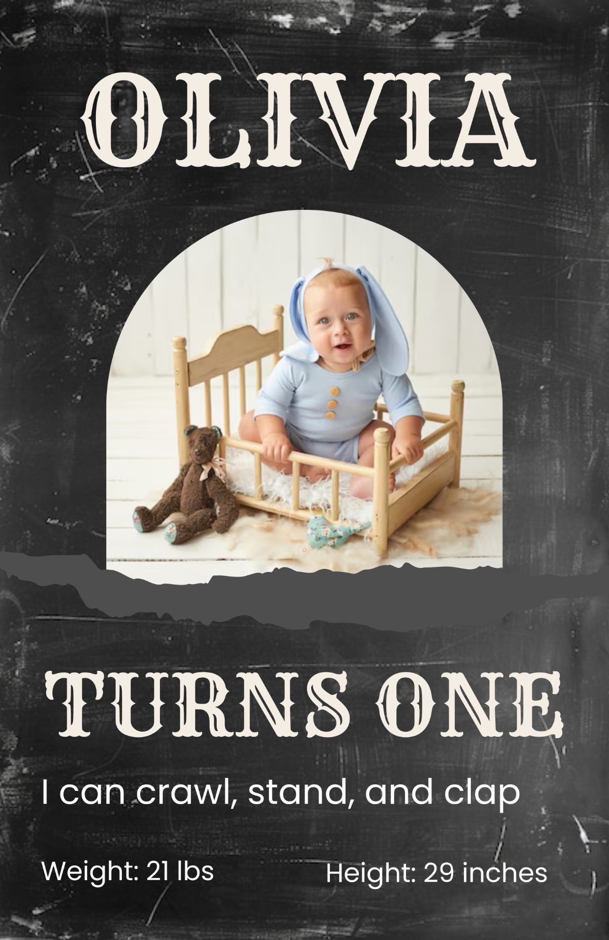 Free Chalkboard Milestone Poster Template