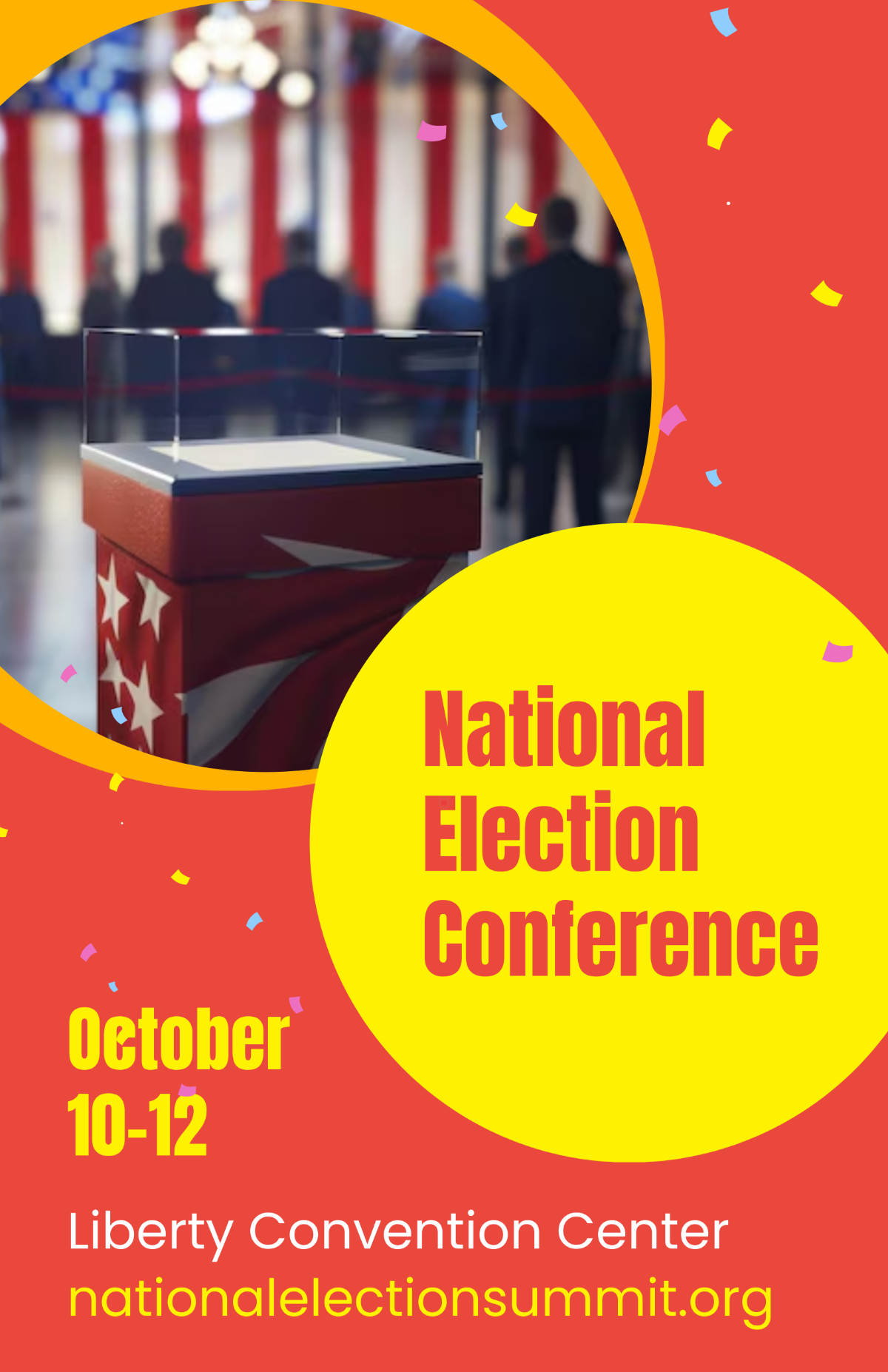 Free Creative Election Conference Poster Template
