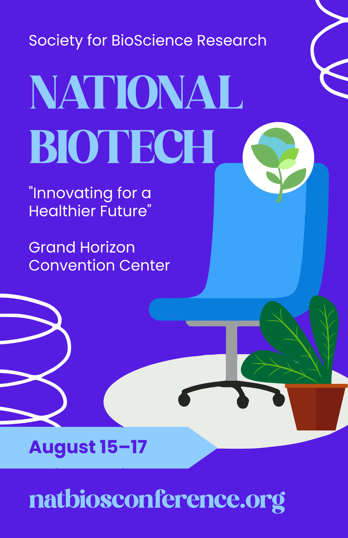 Free Blue Conference Poster Board Template