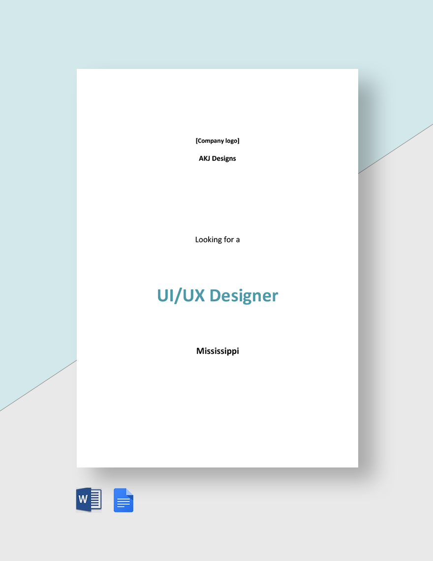 UI/UX Designer Job Description Template