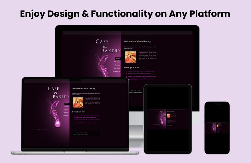 Free Bakery PHP Website Template