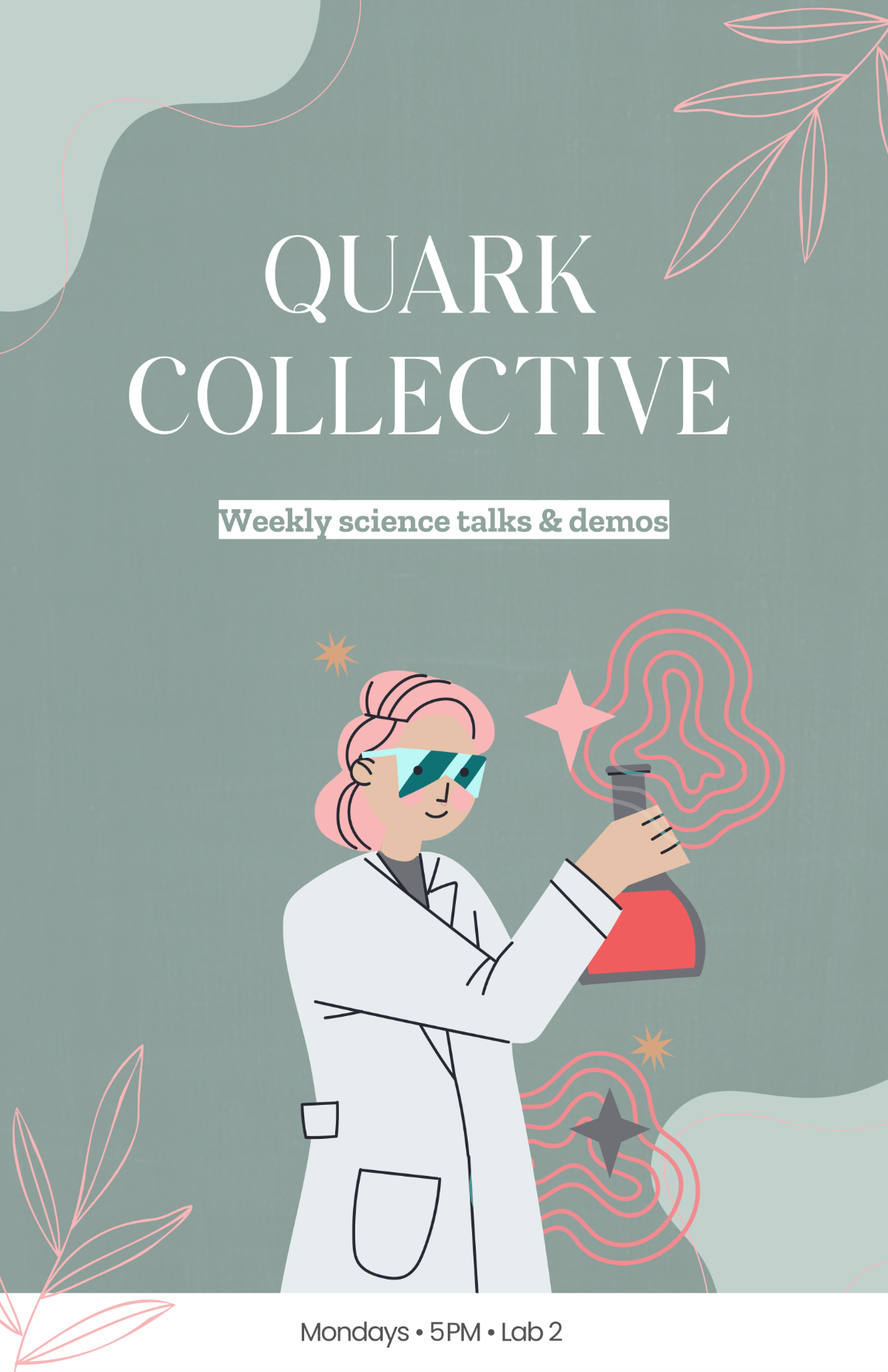 Free Aesthetic Science Club Poster Template