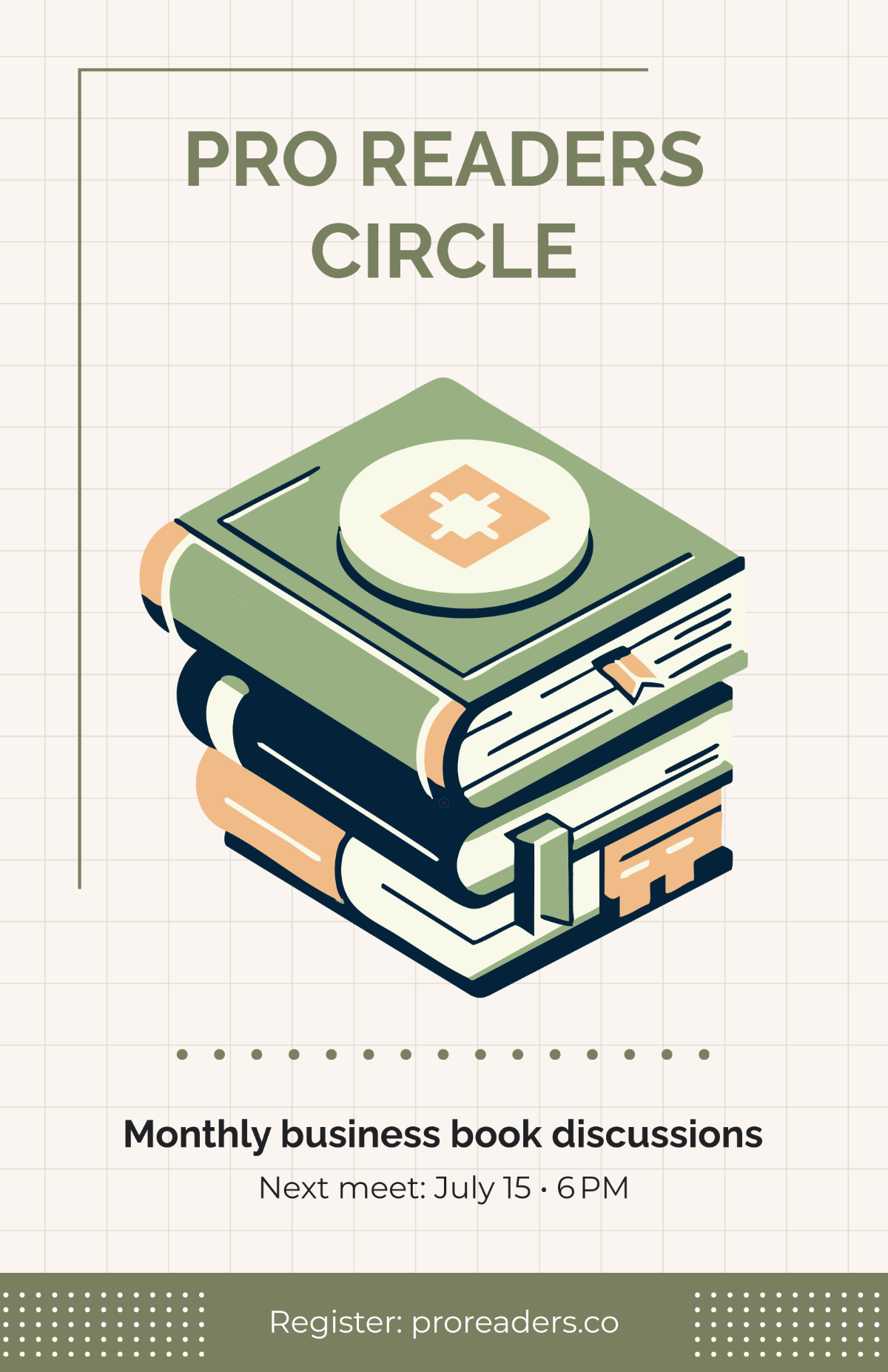 Free Professional Book Club Poster Template