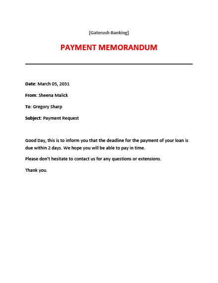 Payment Request Memo Template Word Template Net - vrogue.co