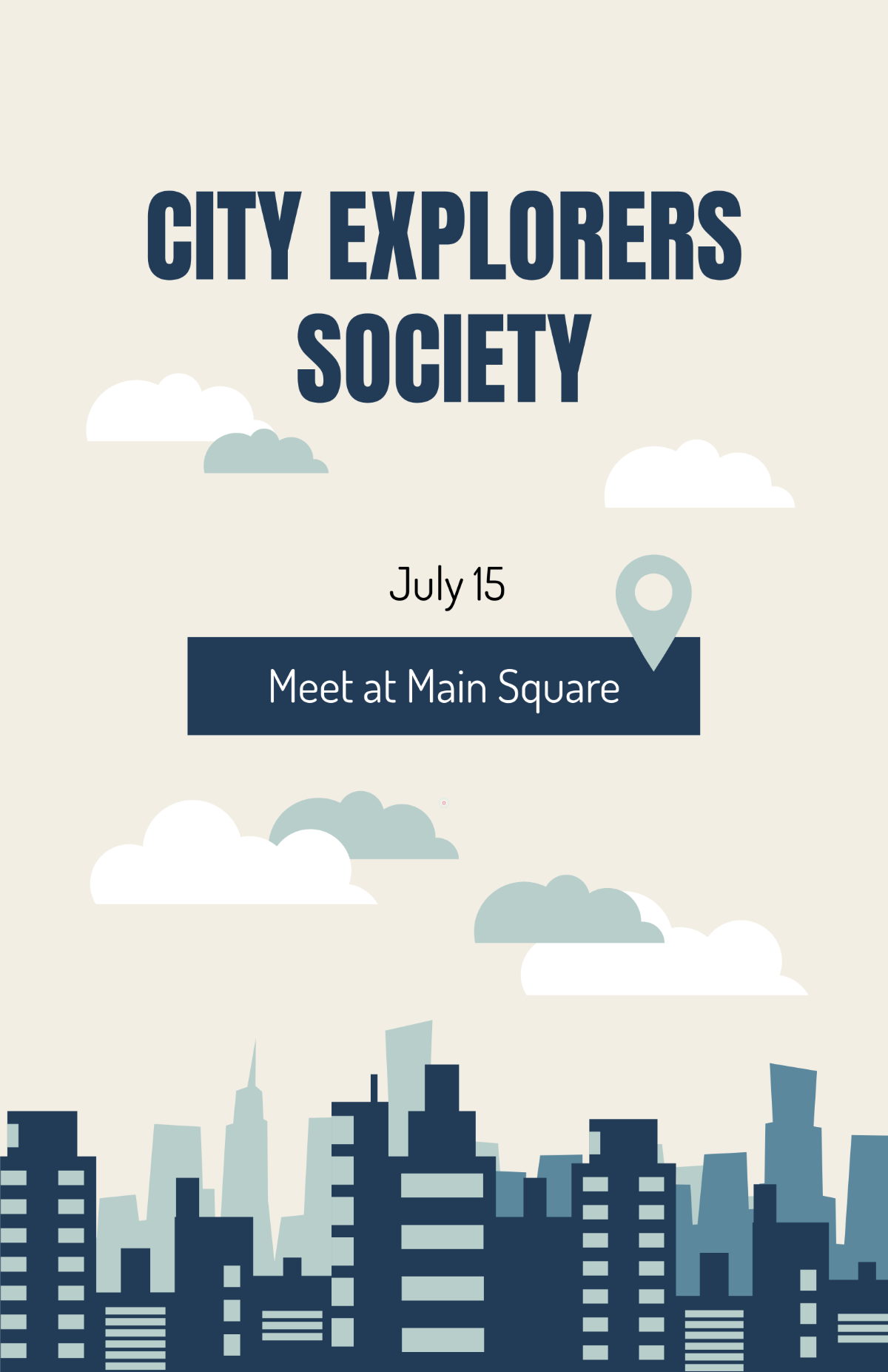 Free Club Meetup Poster Template