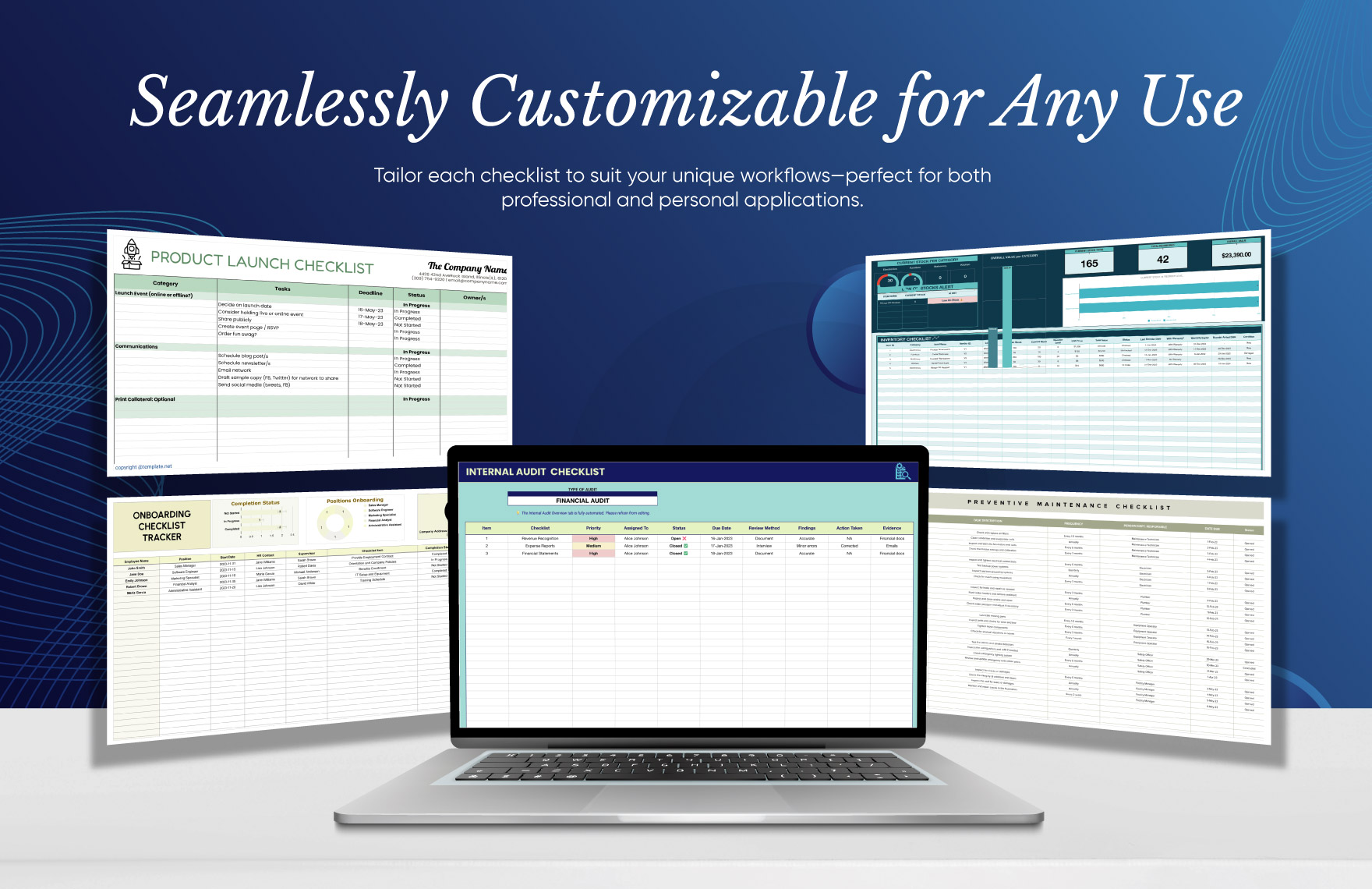 20+ Excel Checklists Vault Template Bundle