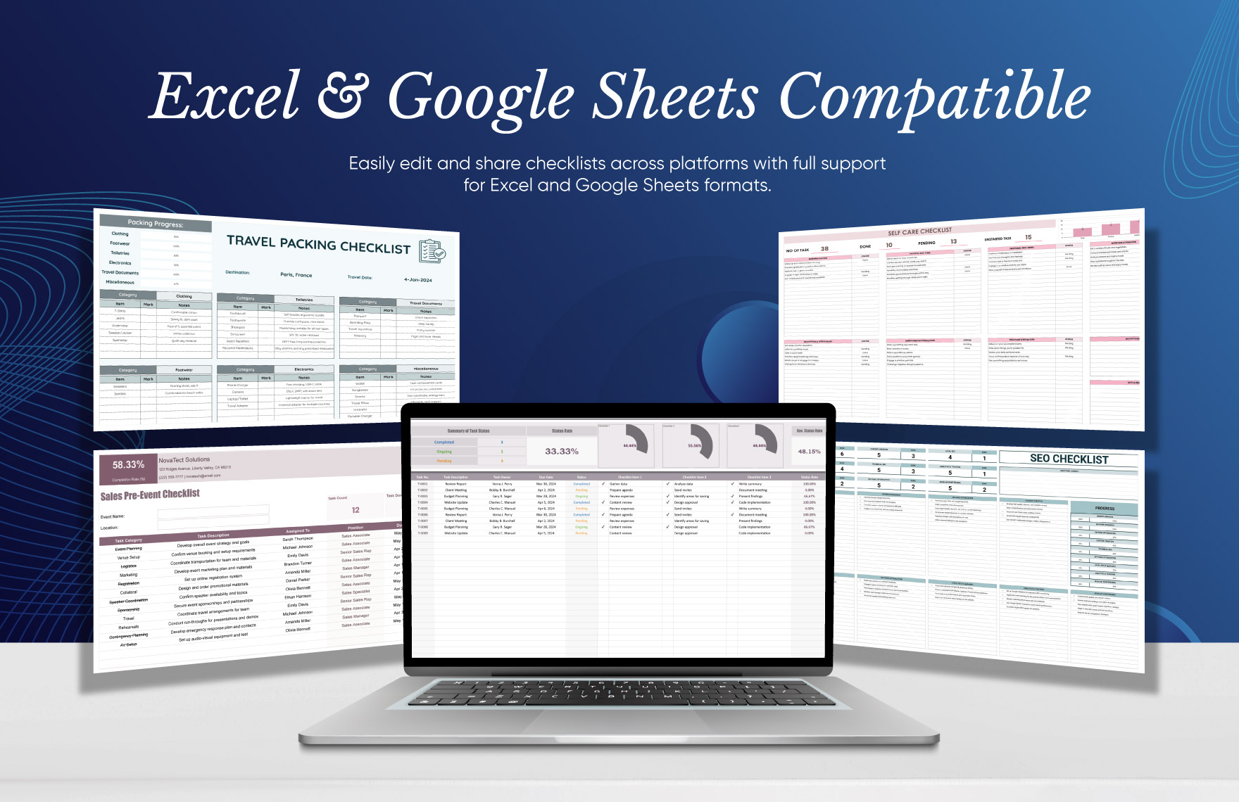 20+ Excel Checklists Vault Template Bundle