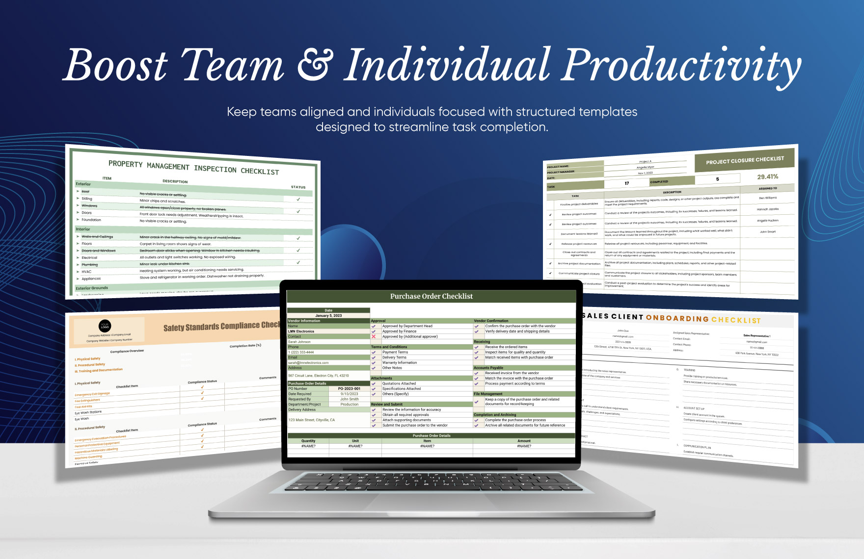 20+ Excel Checklists Vault Template Bundle