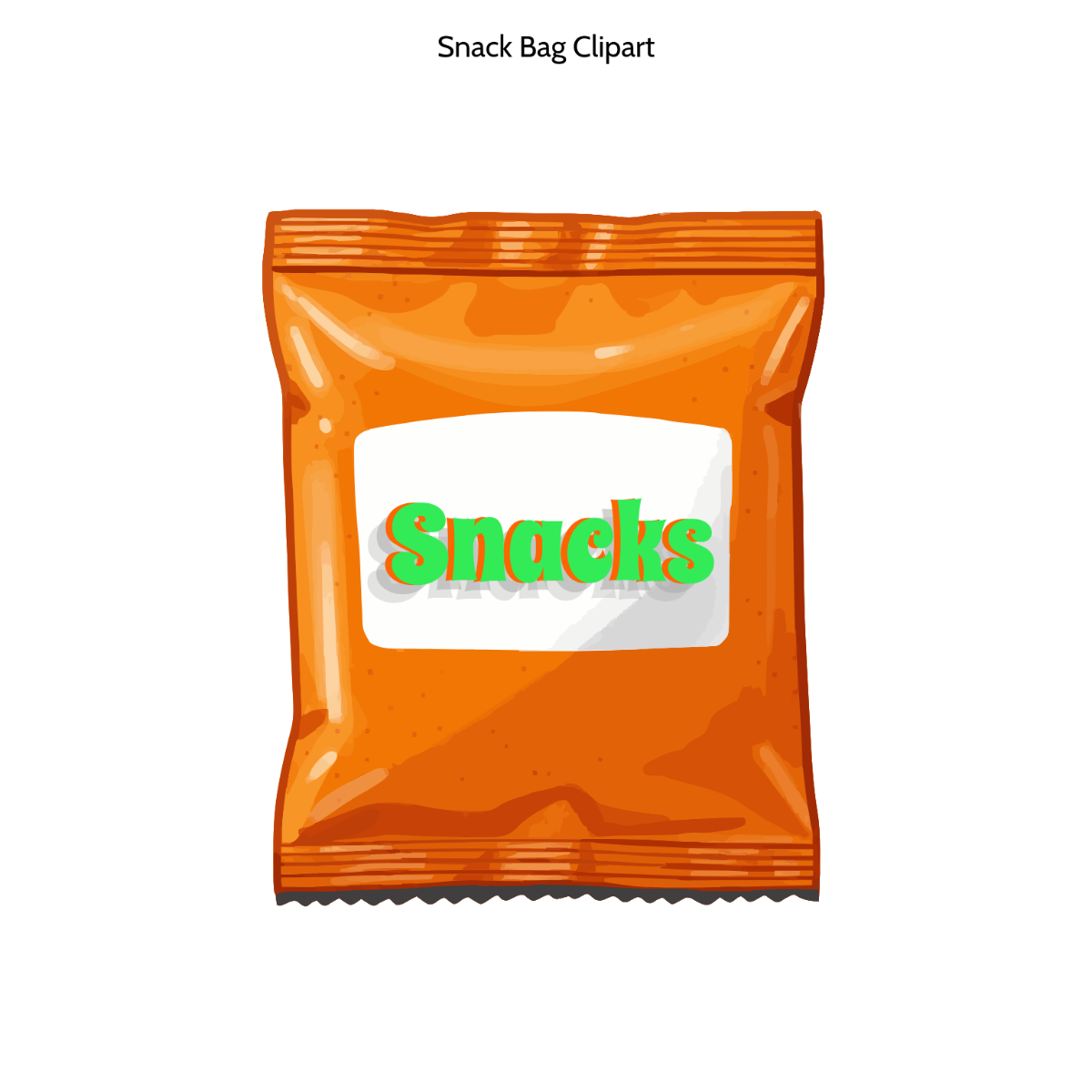 Free Snack Bag Clipart Template