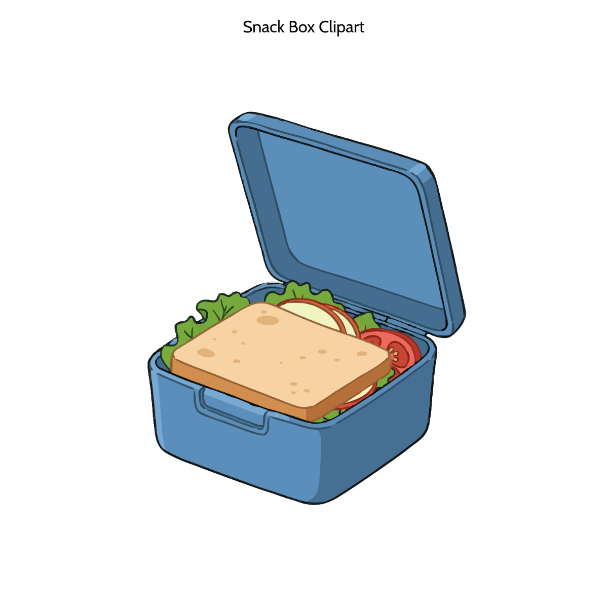 Free Snack Box Clipart Template