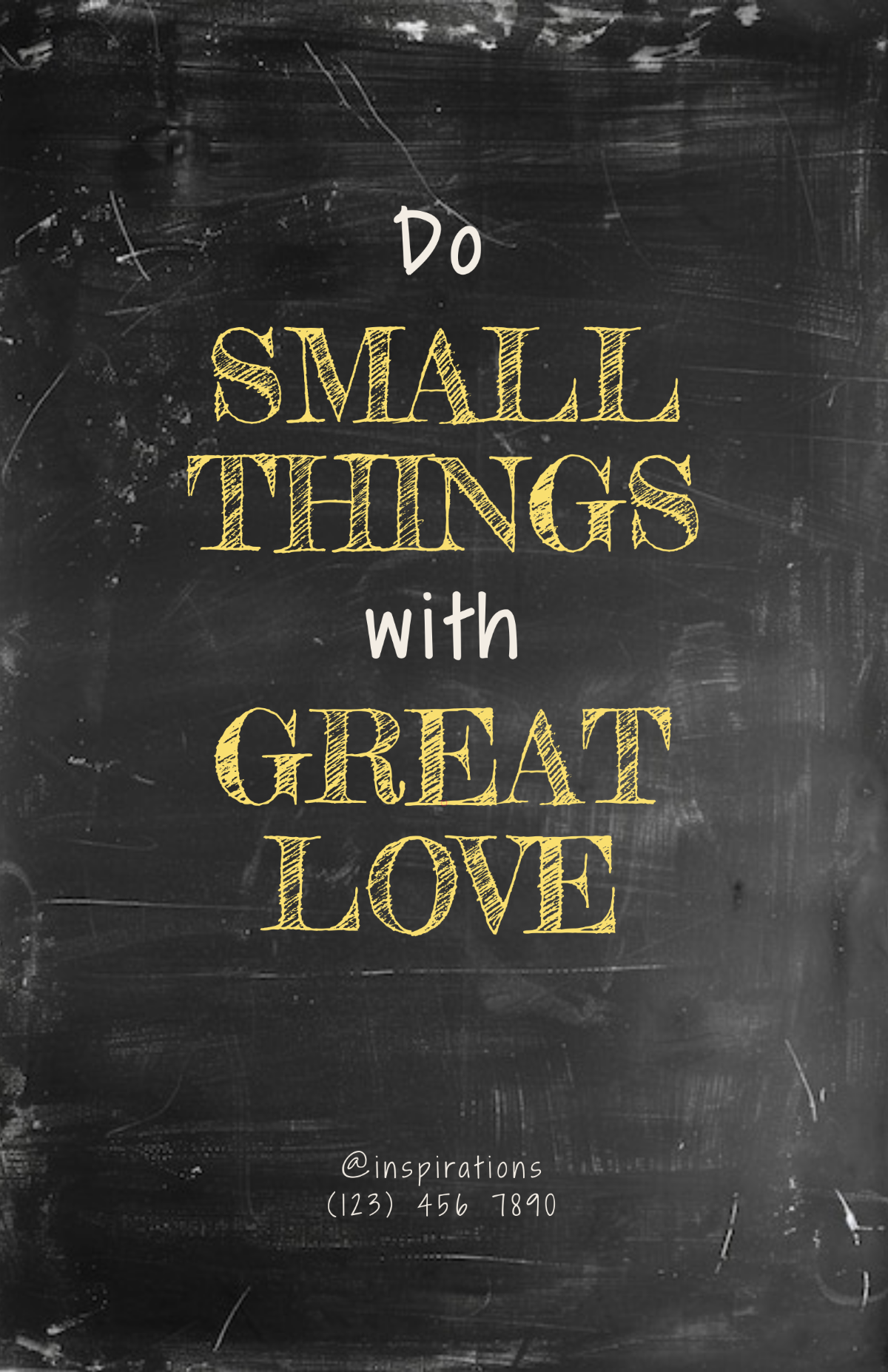 Free Chalkboard Typography Poster Template