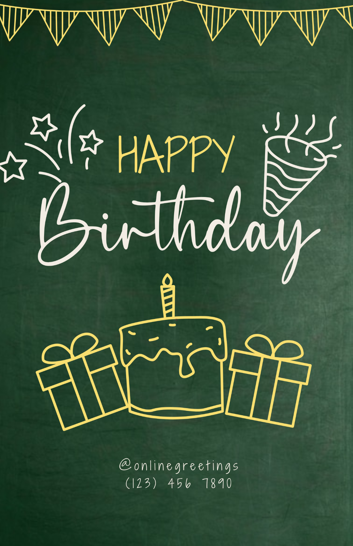 Free Chalkboard Birthday Poster Template