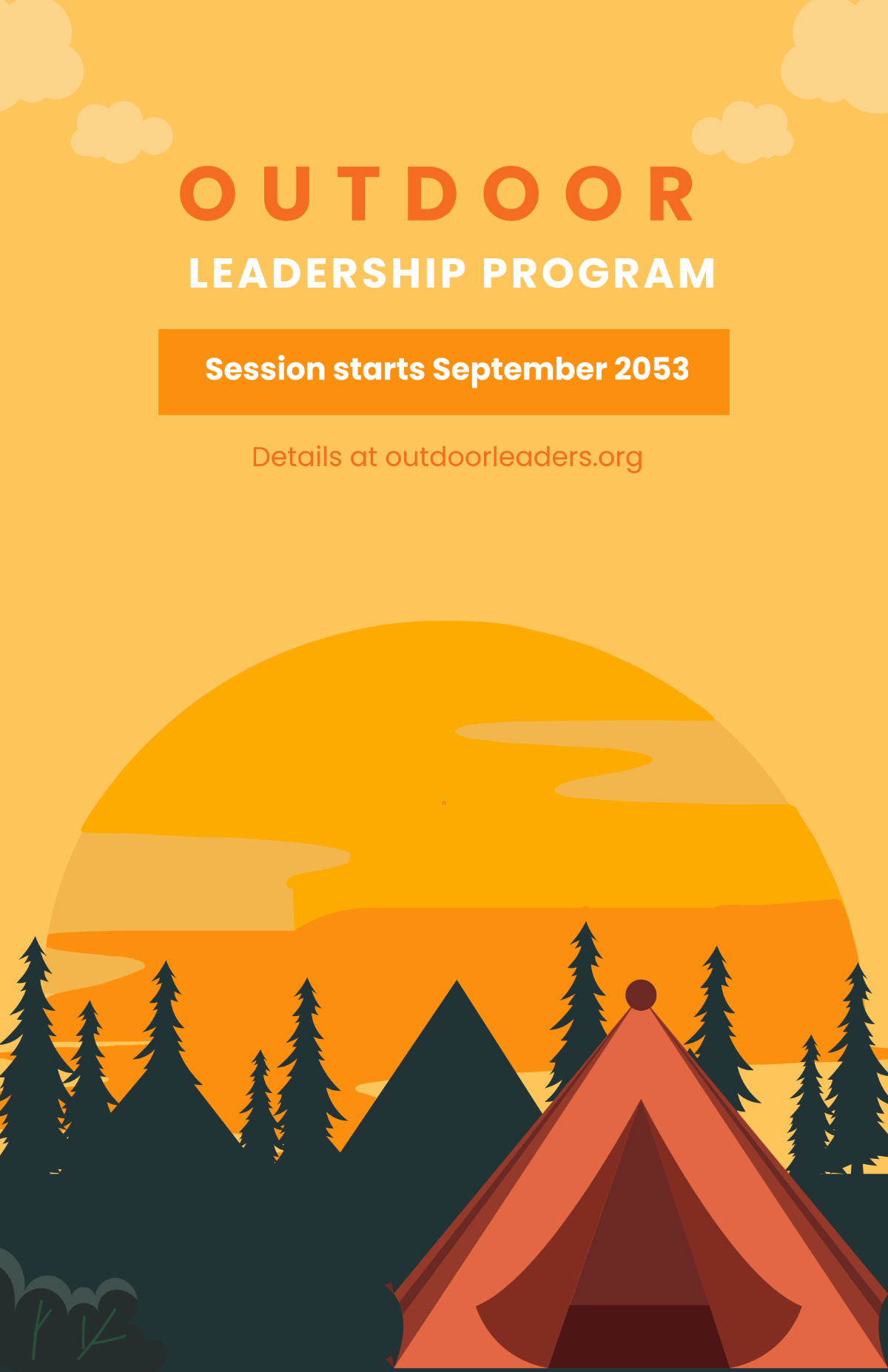 Free Professional Camping Program Poster Template