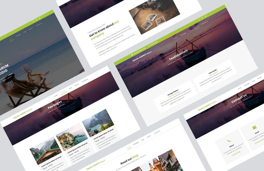Free Travel Agency PHP Website Template