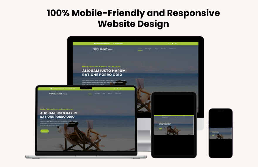 Free Travel Agency PHP Website Template