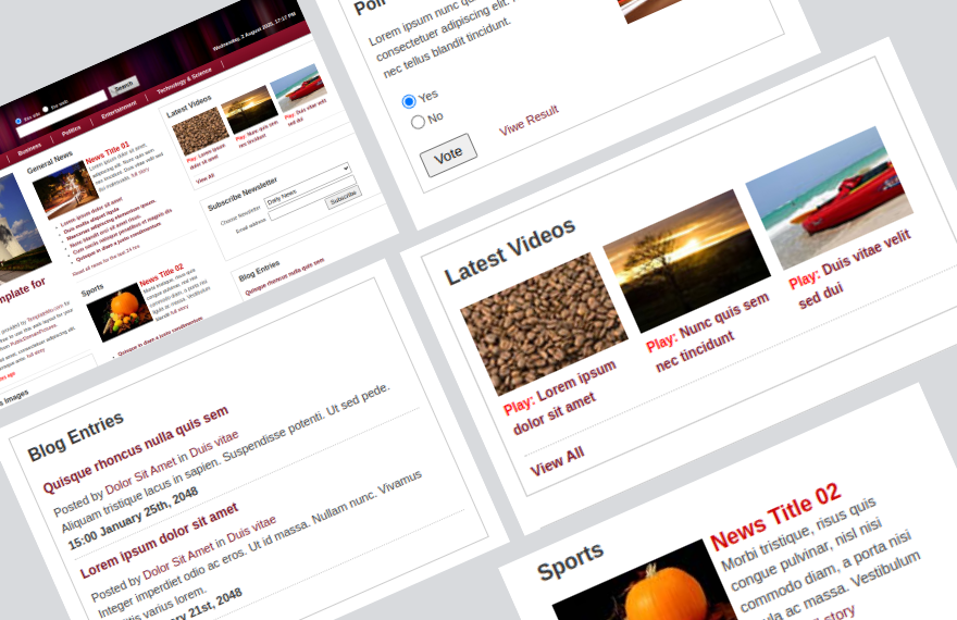 Free NEWS PHP Website Template