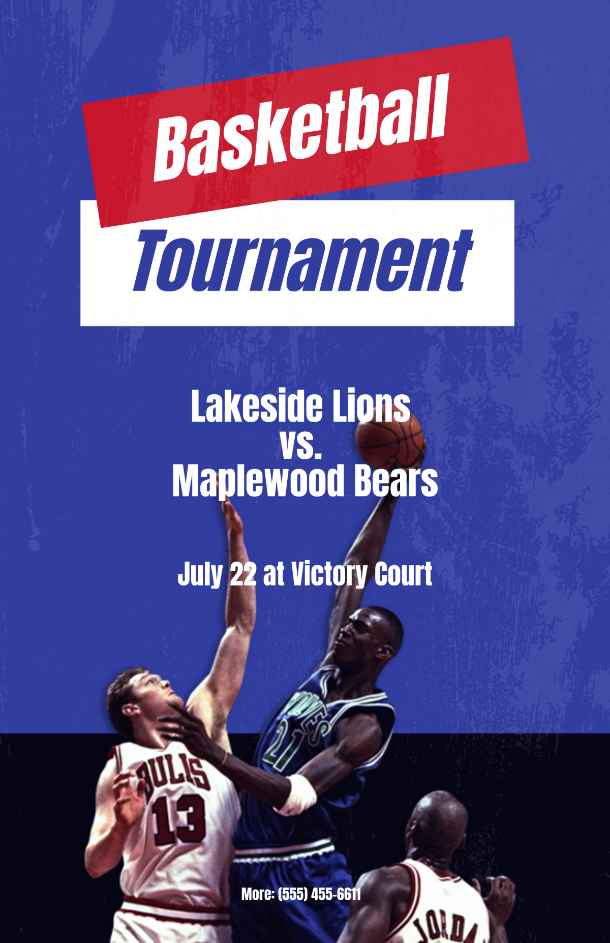 Free Basketball Competition Poster Template