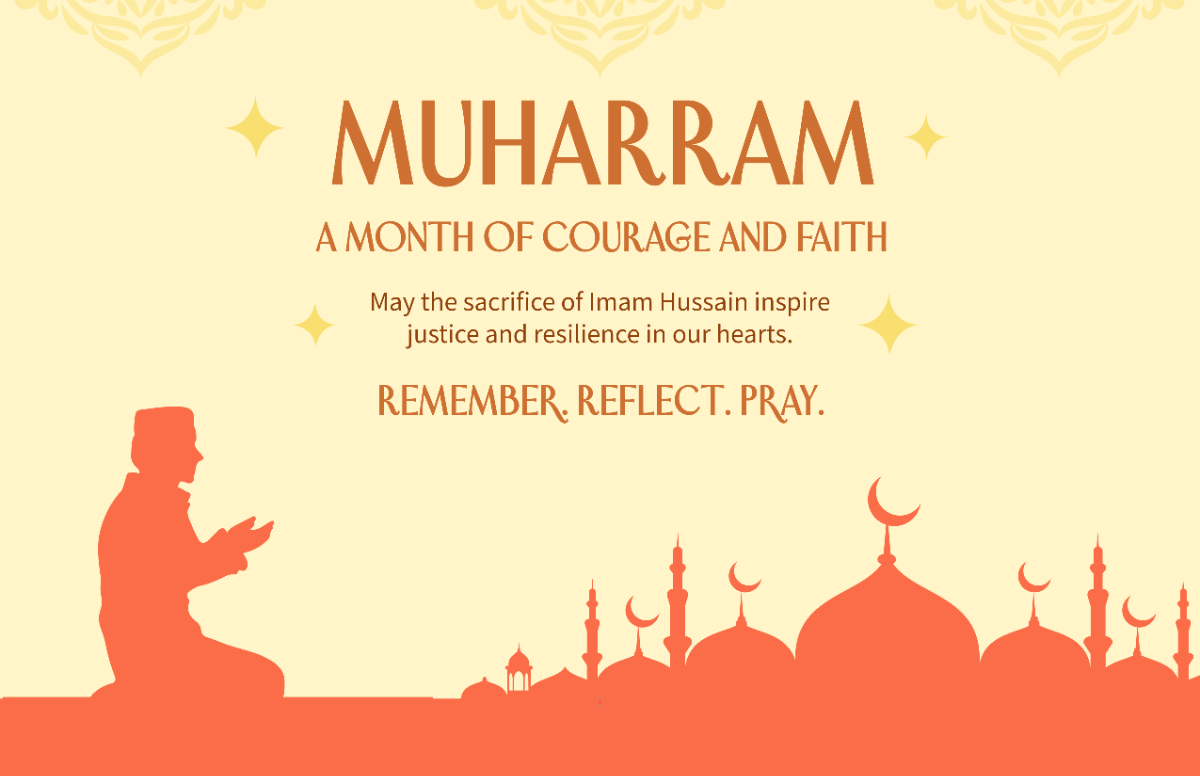 Free Landscape Muharram Poster Template