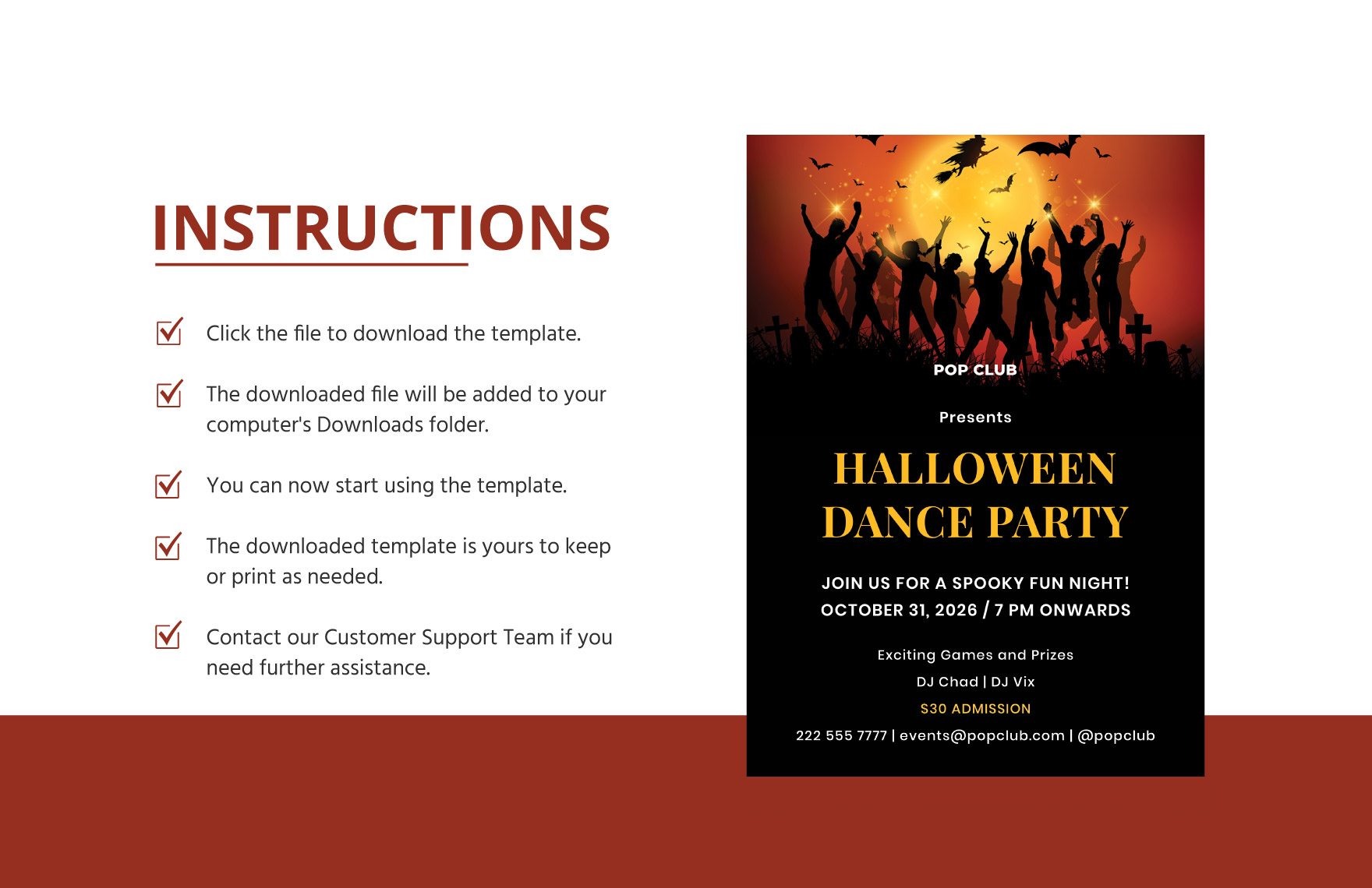 Halloween Dance Party Flyer Template