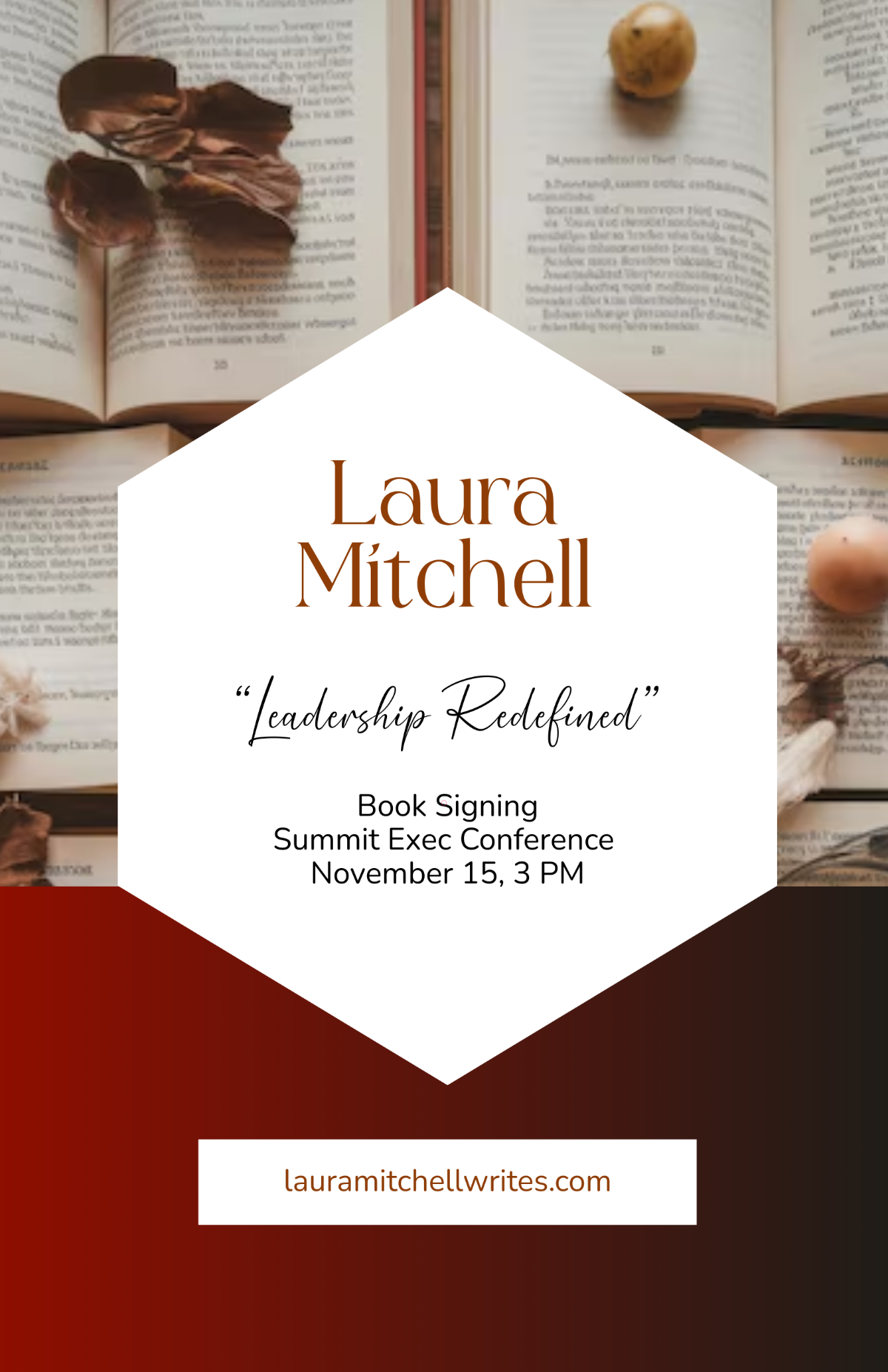 Free Book Signing Conference Poster Template to Edit Online