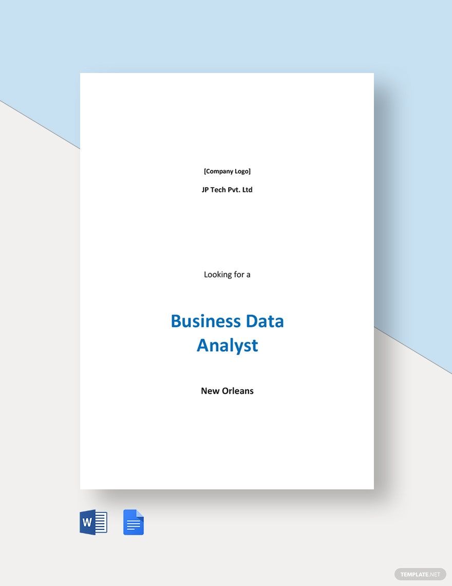 Free Business Data Analyst Job Description