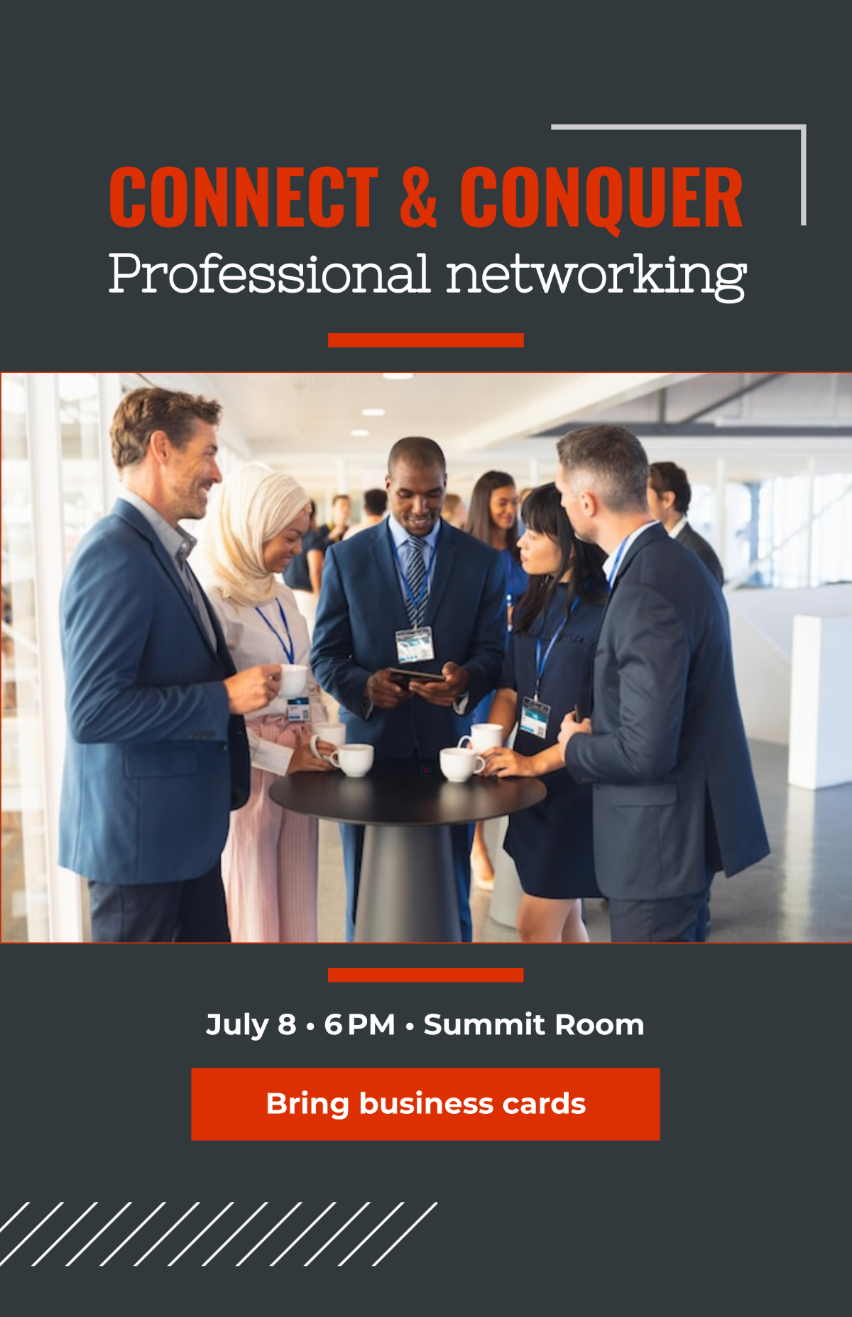 Free Networking Club Poster Template to Edit Online