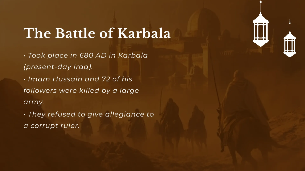 Free Muharram Presentation Template to Edit Online