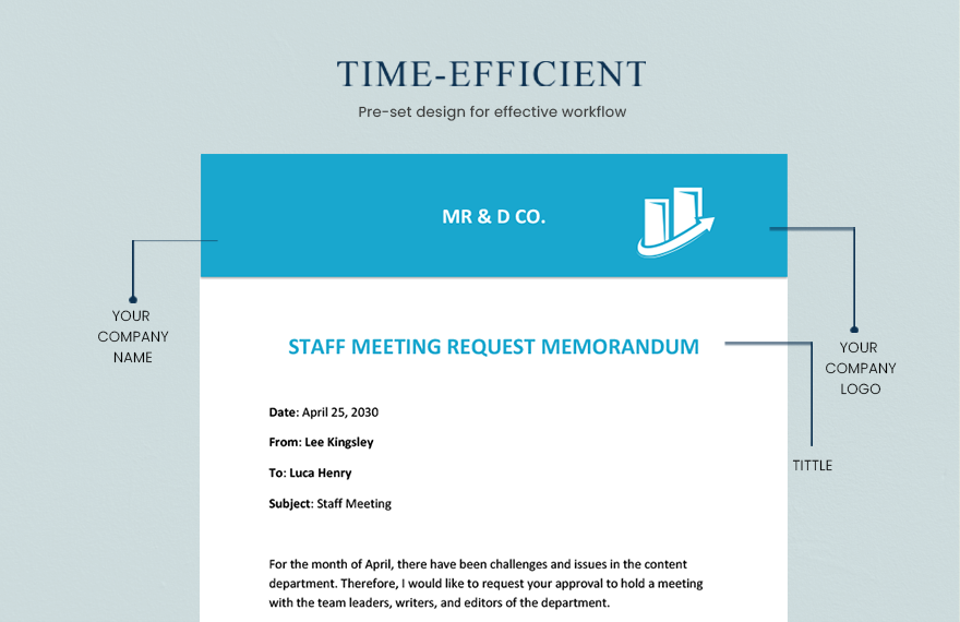 Meeting Request Memo Printable