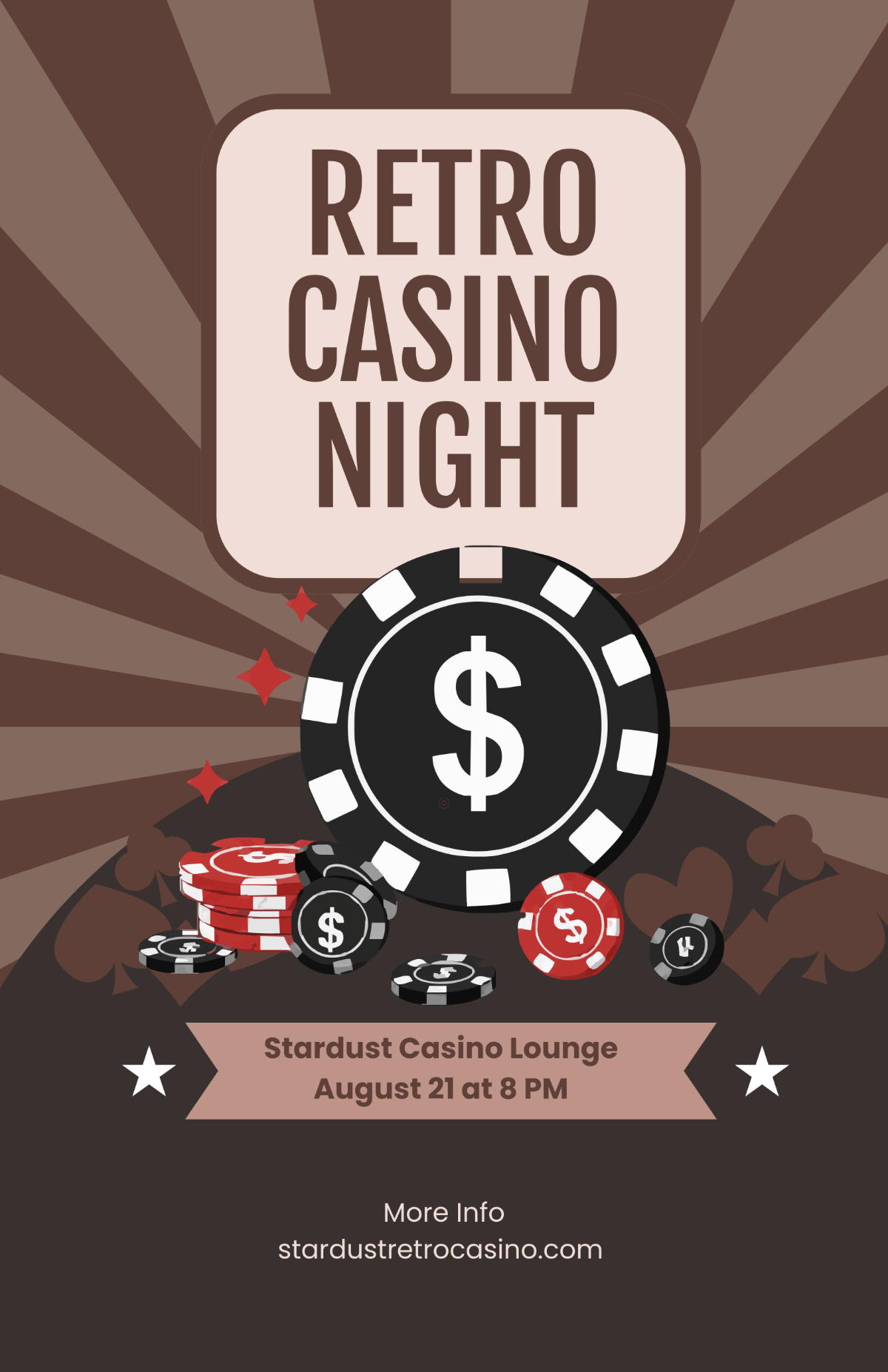 Free Retro Casino Poster Template